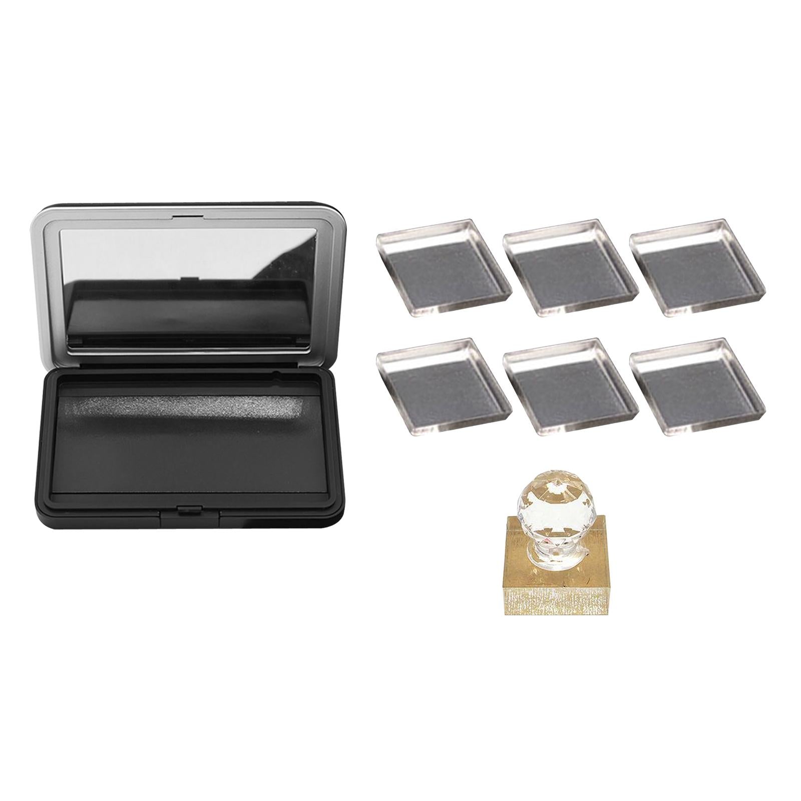2xEmpty Eyeshadow Palette Compact Makeup Palette for Eyeshadow Lipstick Powder Style A 