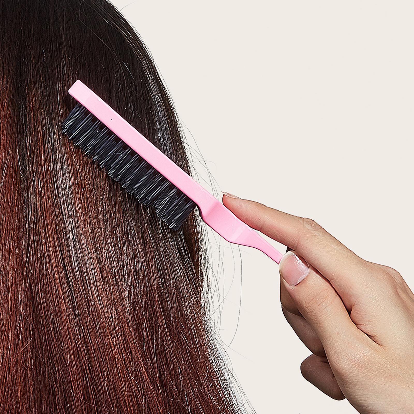 2x3Pcs Hair Styling Comb Set Slick Back Hair Brush Set Double Sided Edge Brush