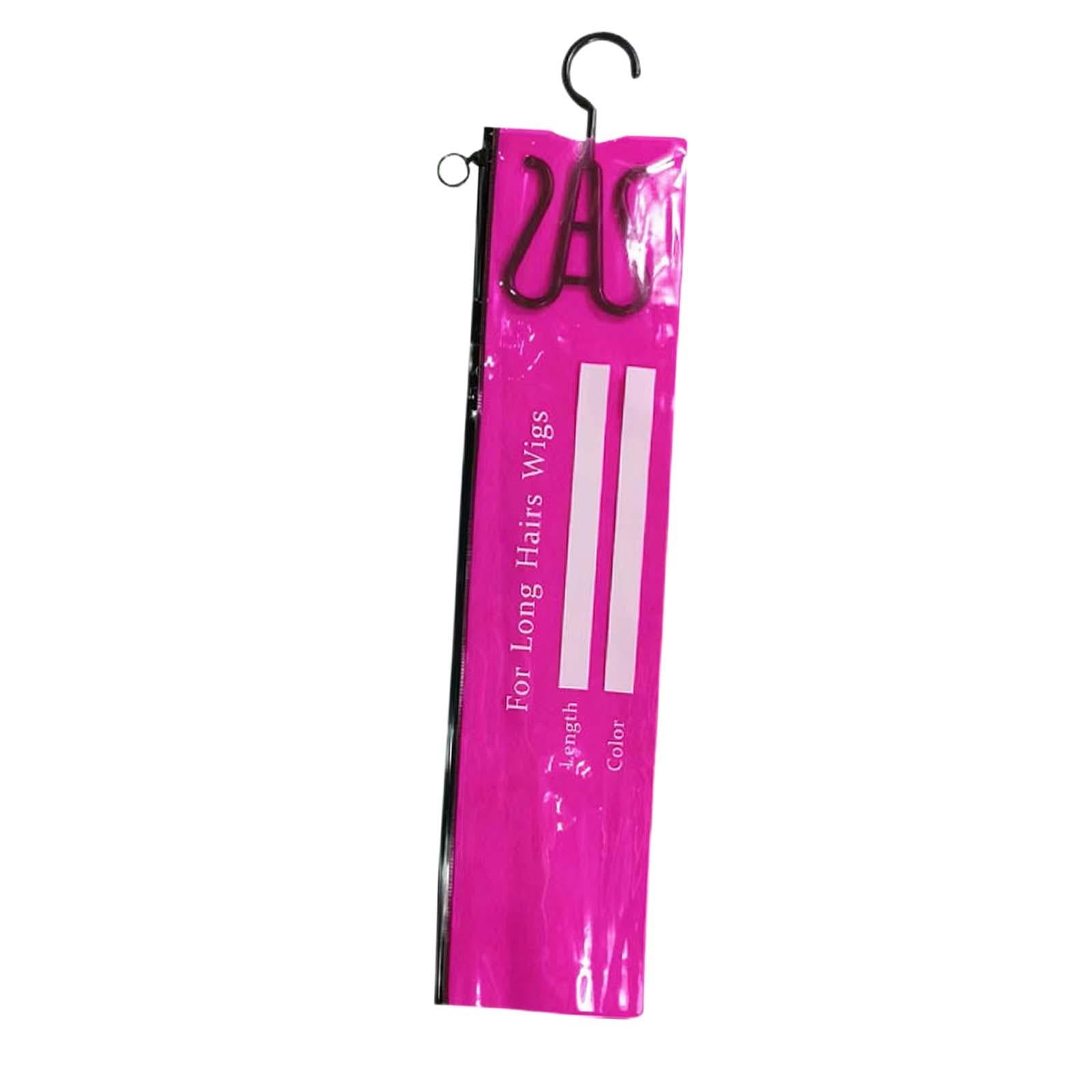 4xHair Extension Storage Bag Portable Hair Extension Hanger for Synthetic Hair S Pink