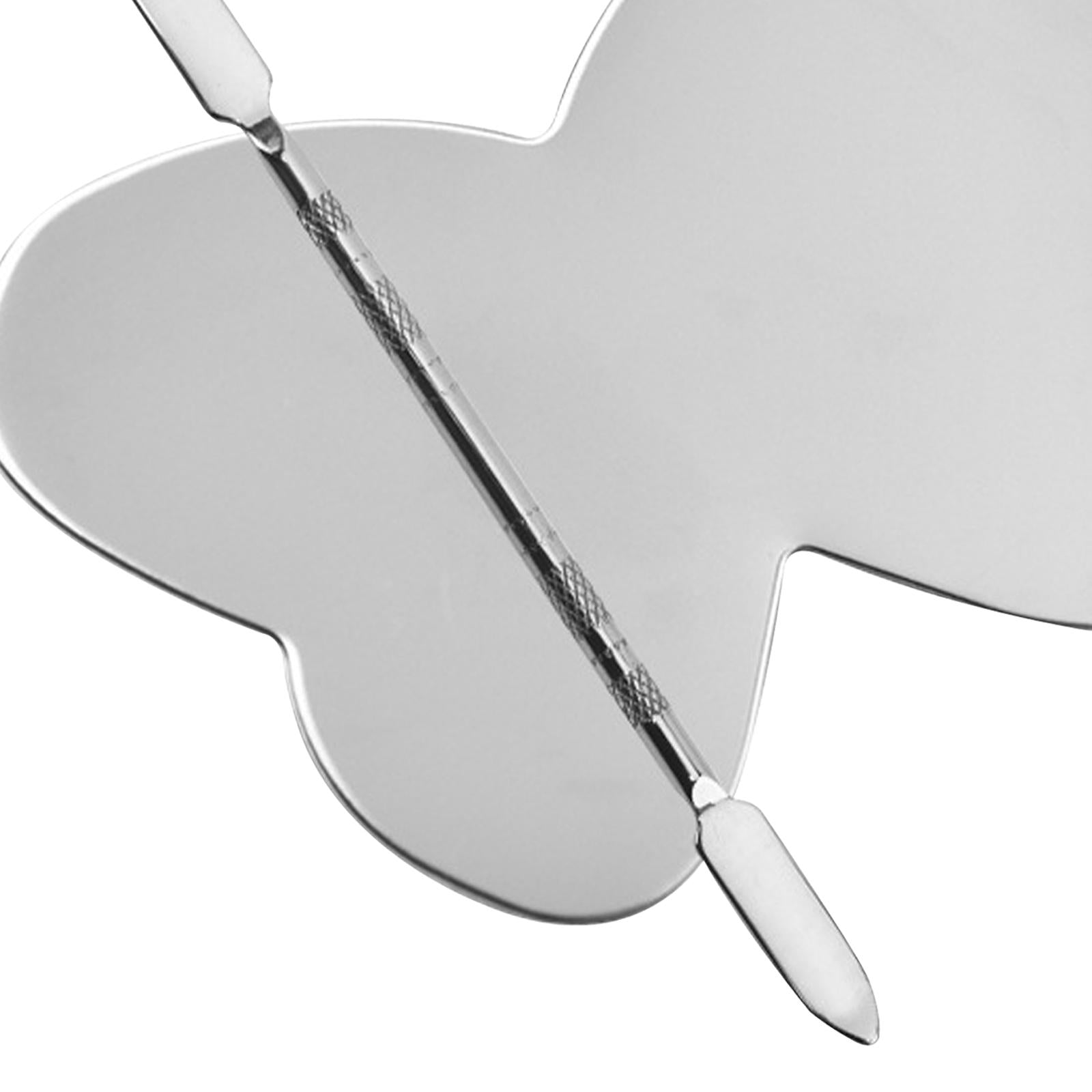2xFinger Ring Makeup Palette Dual Ends Makeup Spatula Cosmetics Mixing Palette Butterfly Shaped