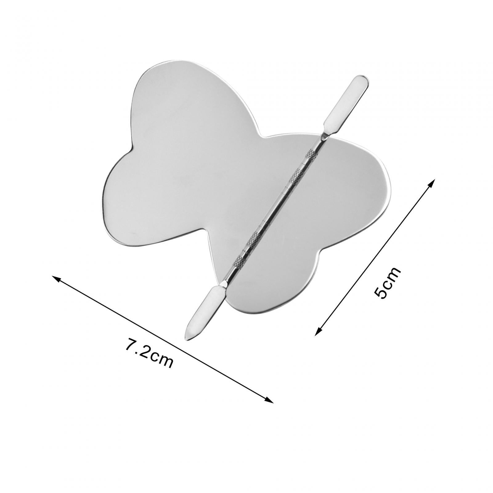 3xFinger Ring Makeup Palette Dual Ends Makeup Spatula Cosmetics Mixing Palette Butterfly Shaped