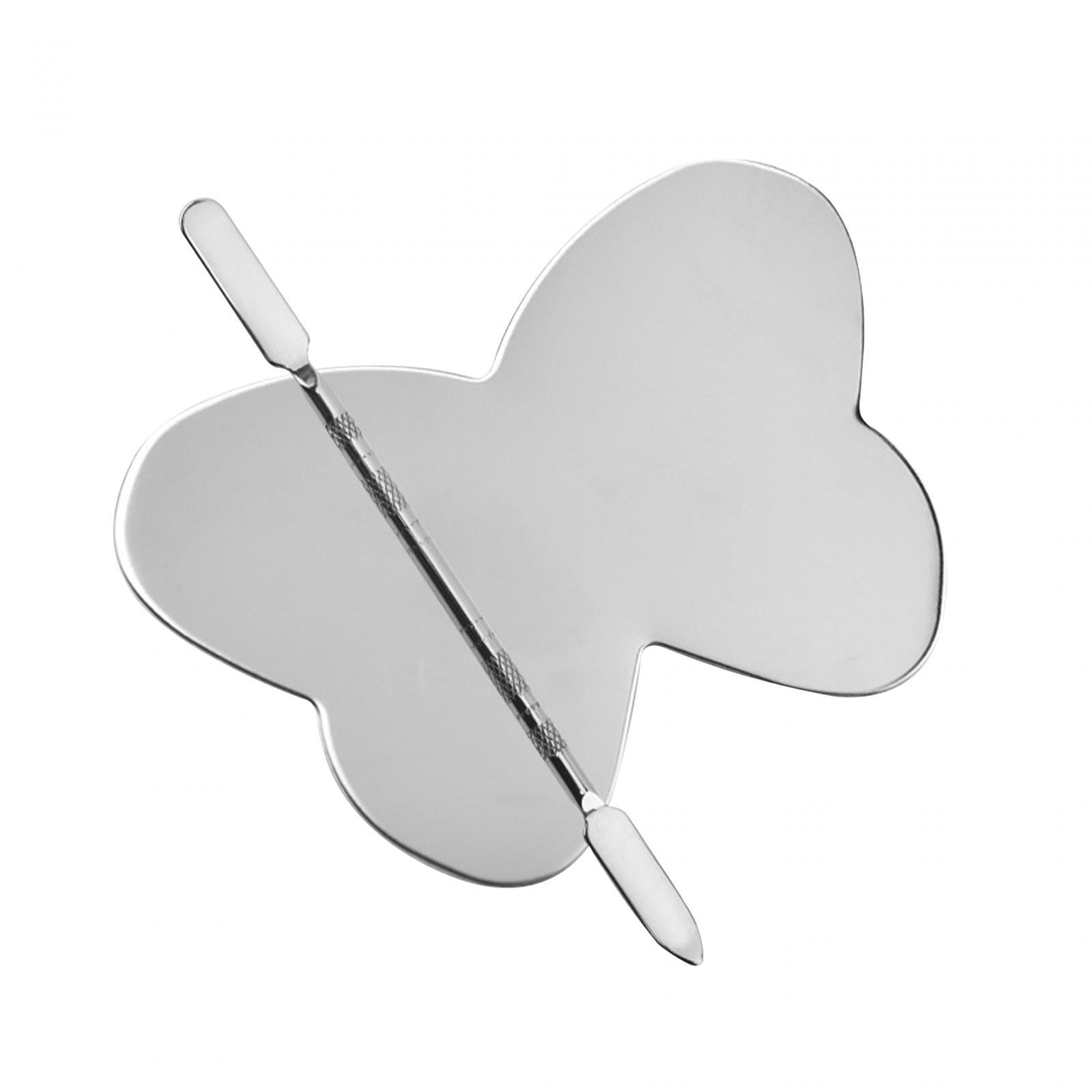3xFinger Ring Makeup Palette Dual Ends Makeup Spatula Cosmetics Mixing Palette Butterfly Shaped