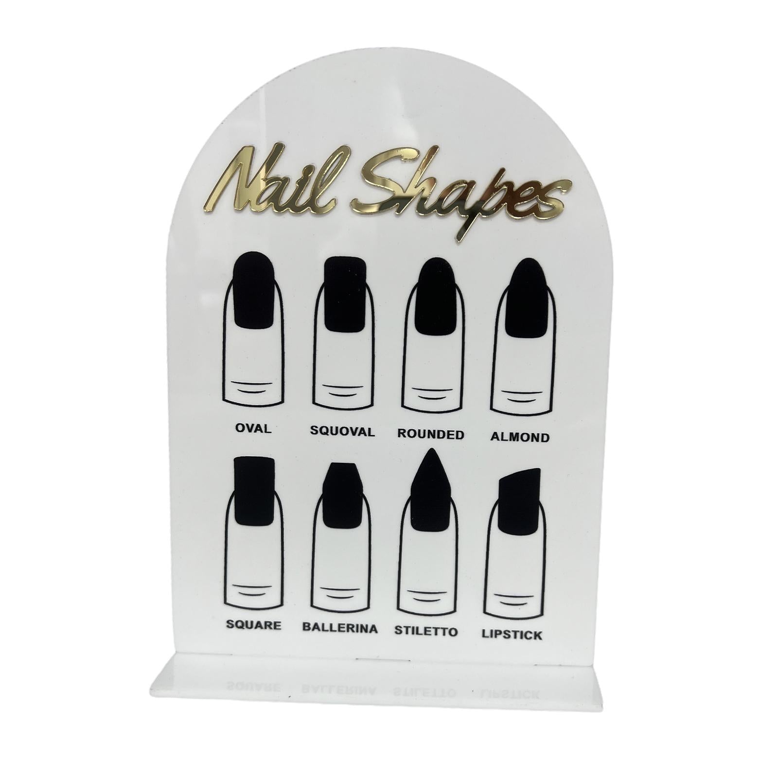 2xNail Tip Display Board Acrylic Manicure Display for Nail Salon Nail Art Tool Style A