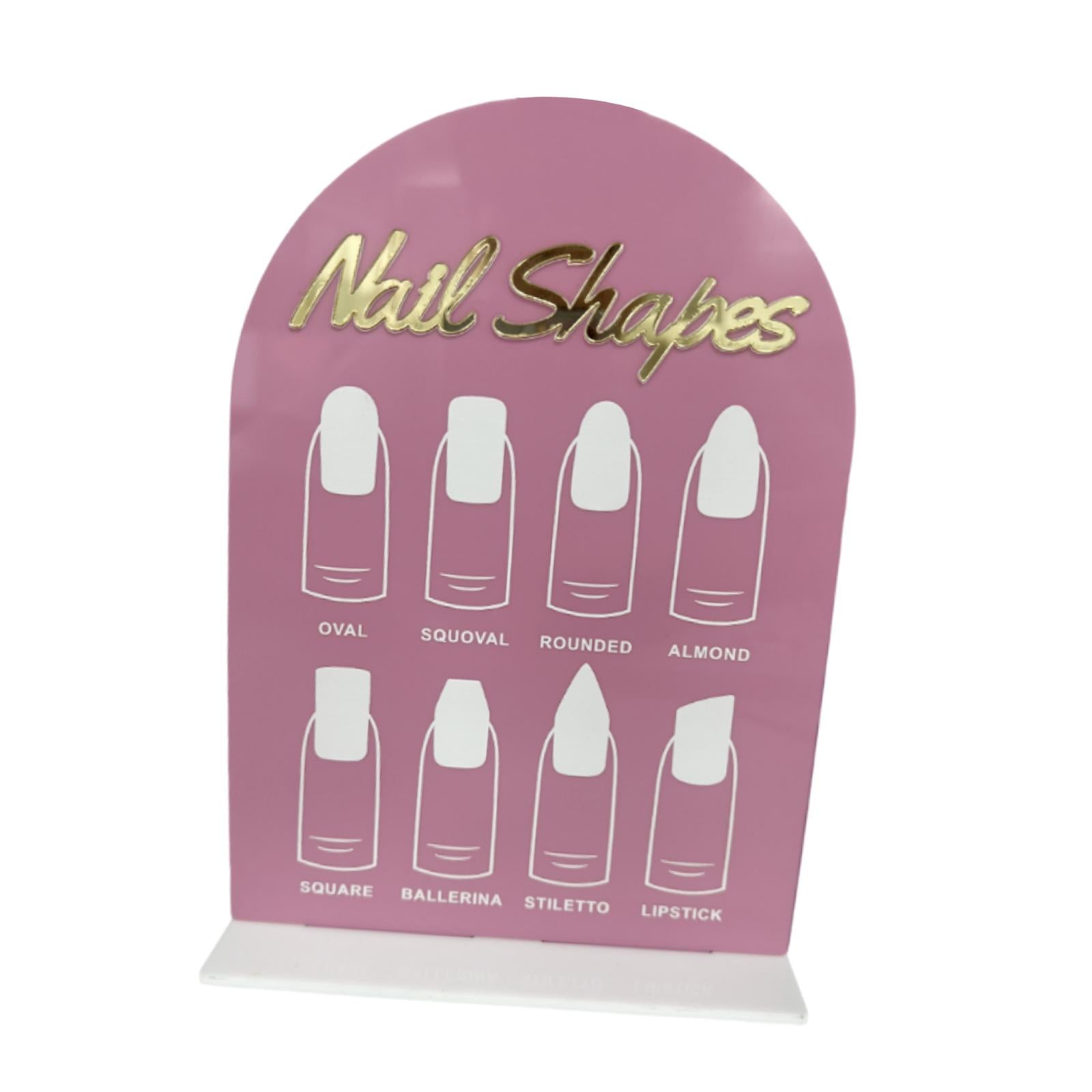2xNail Tip Display Board Acrylic Manicure Display for Nail Salon Nail Art Tool Style B