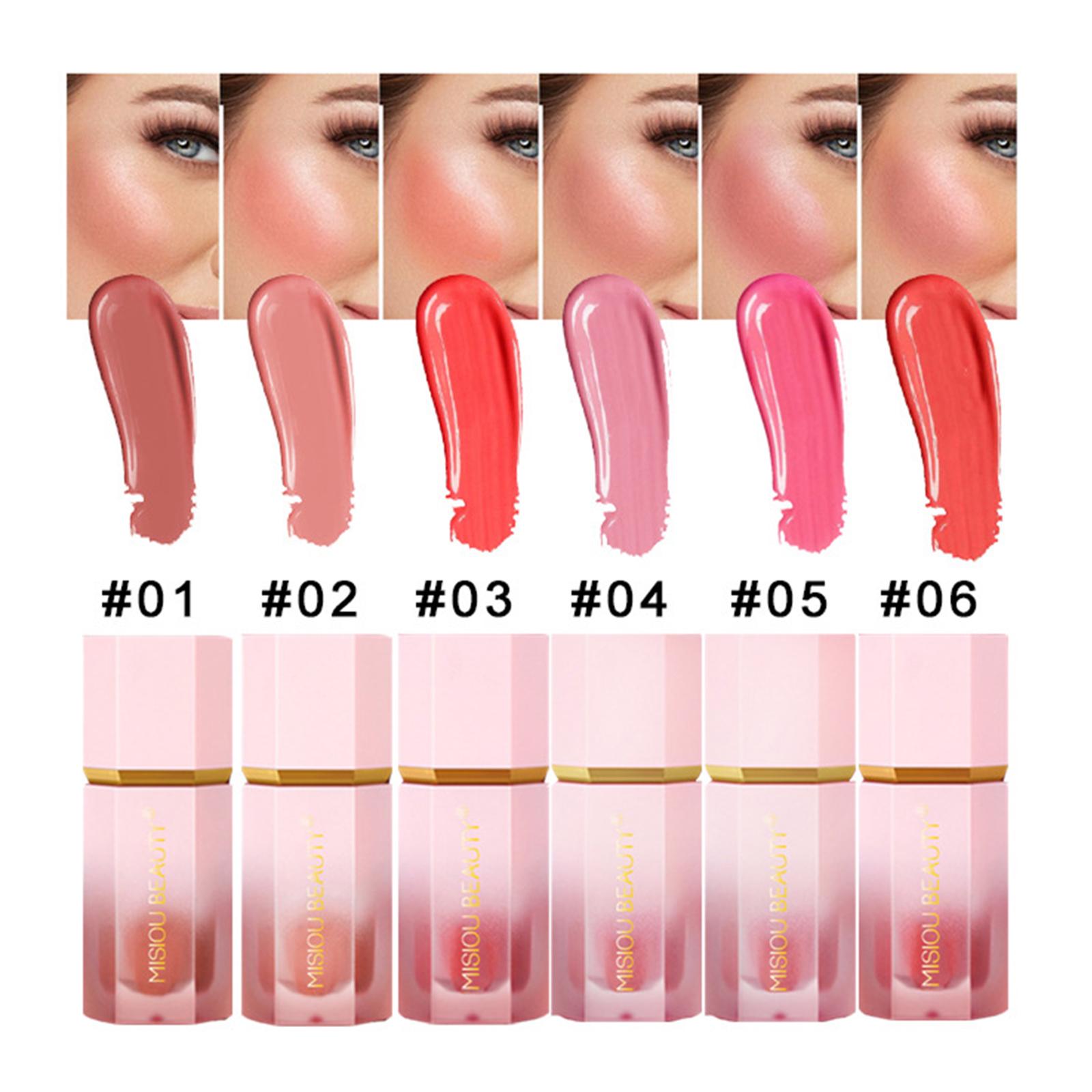 4xLiquid Cheek Blush Moisturizing Soft Cream Face Blush for Face Eyes and Lips Style B