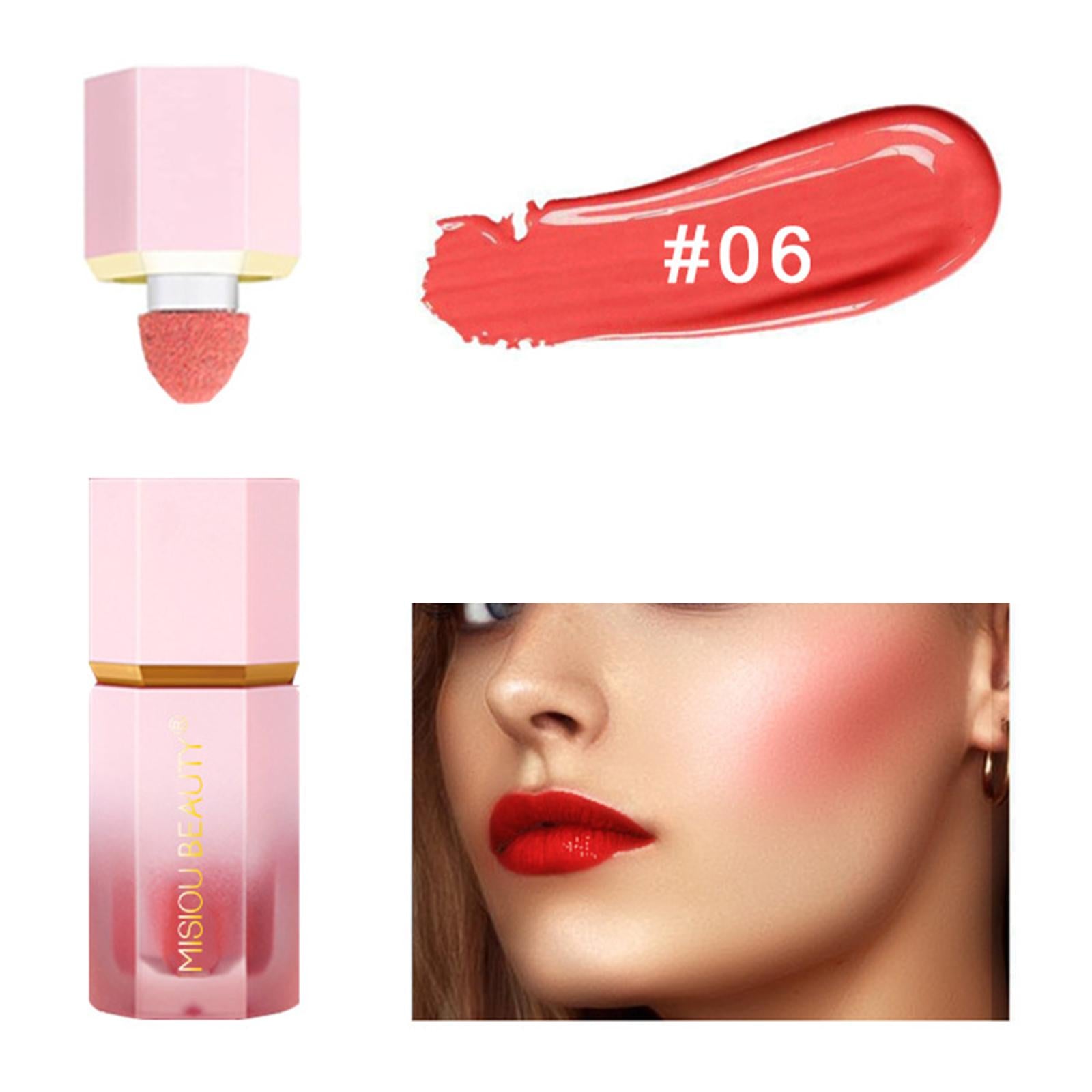 2xLiquid Cheek Blush Moisturizing Soft Cream Face Blush for Face Eyes and Lips Style F