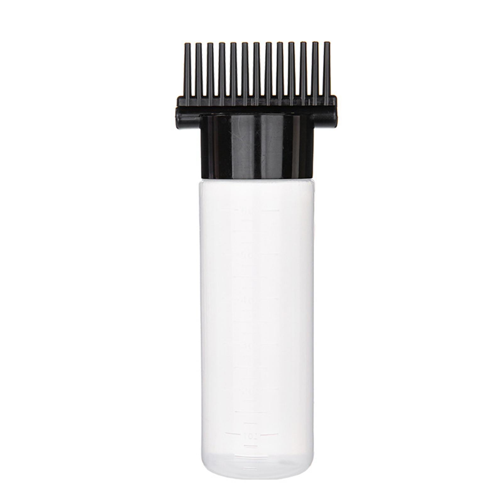 3xRoot Comb Applicator Bottle Perming Tools Hair Dye Bottle Brush for Home DIY Black