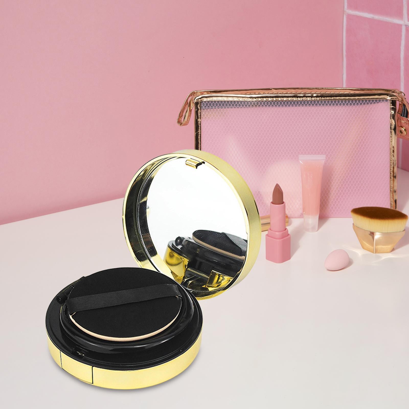 4xAir Cushion Box with Powder Puff Powder Case DIY Foundation BB cc Cream Case Black