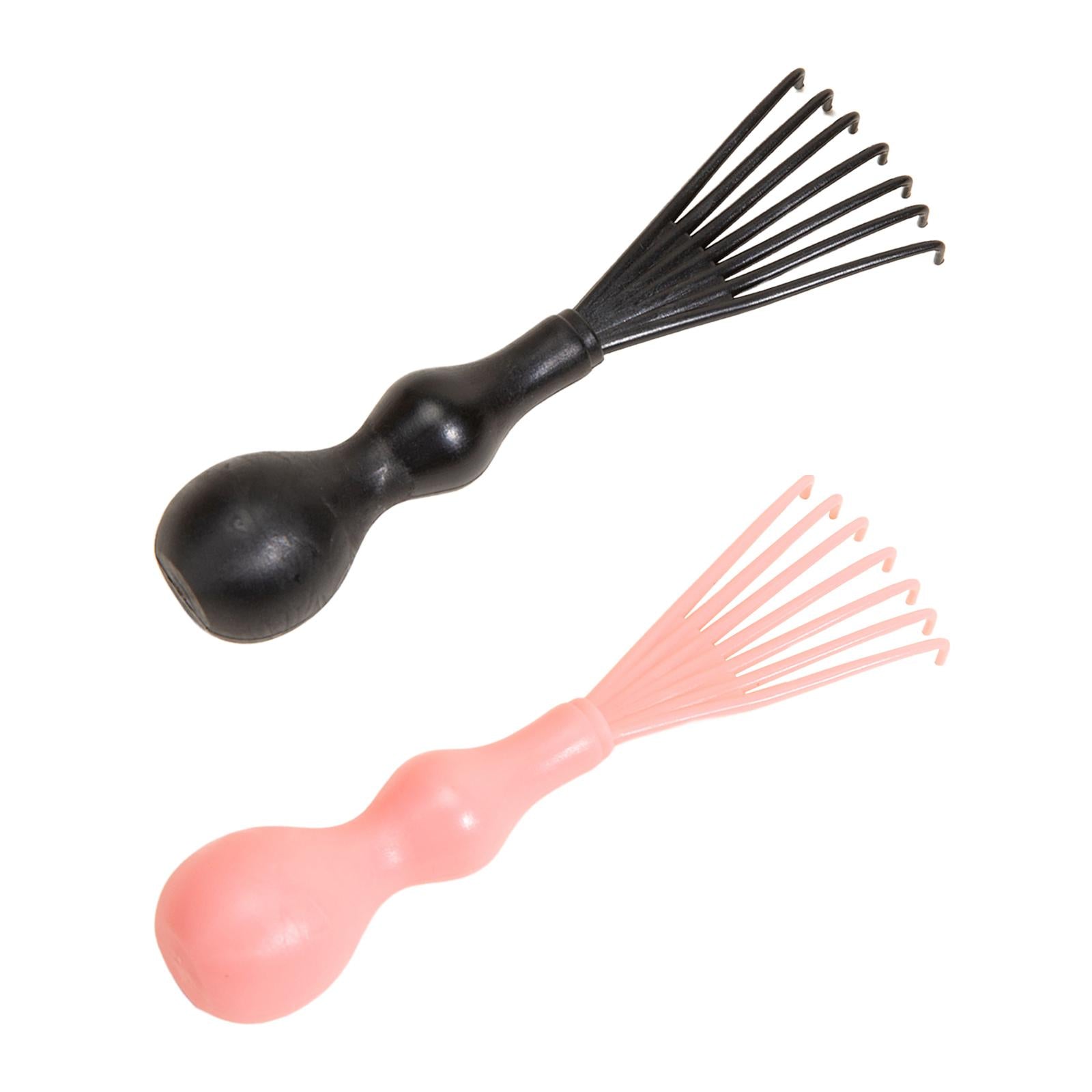 4xHair Comb Cleaning Tool Metal Wire Removing Comb Hair Dust Comb Hair Remover Black