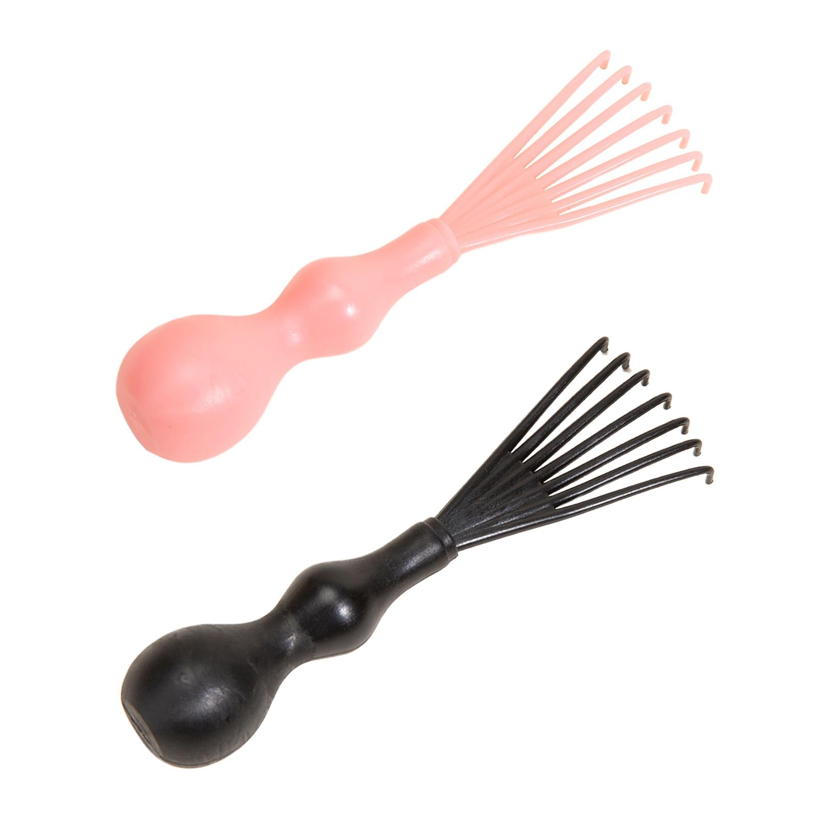 3xHair Comb Cleaning Tool Metal Wire Removing Comb Hair Dust Comb Hair Remover Black