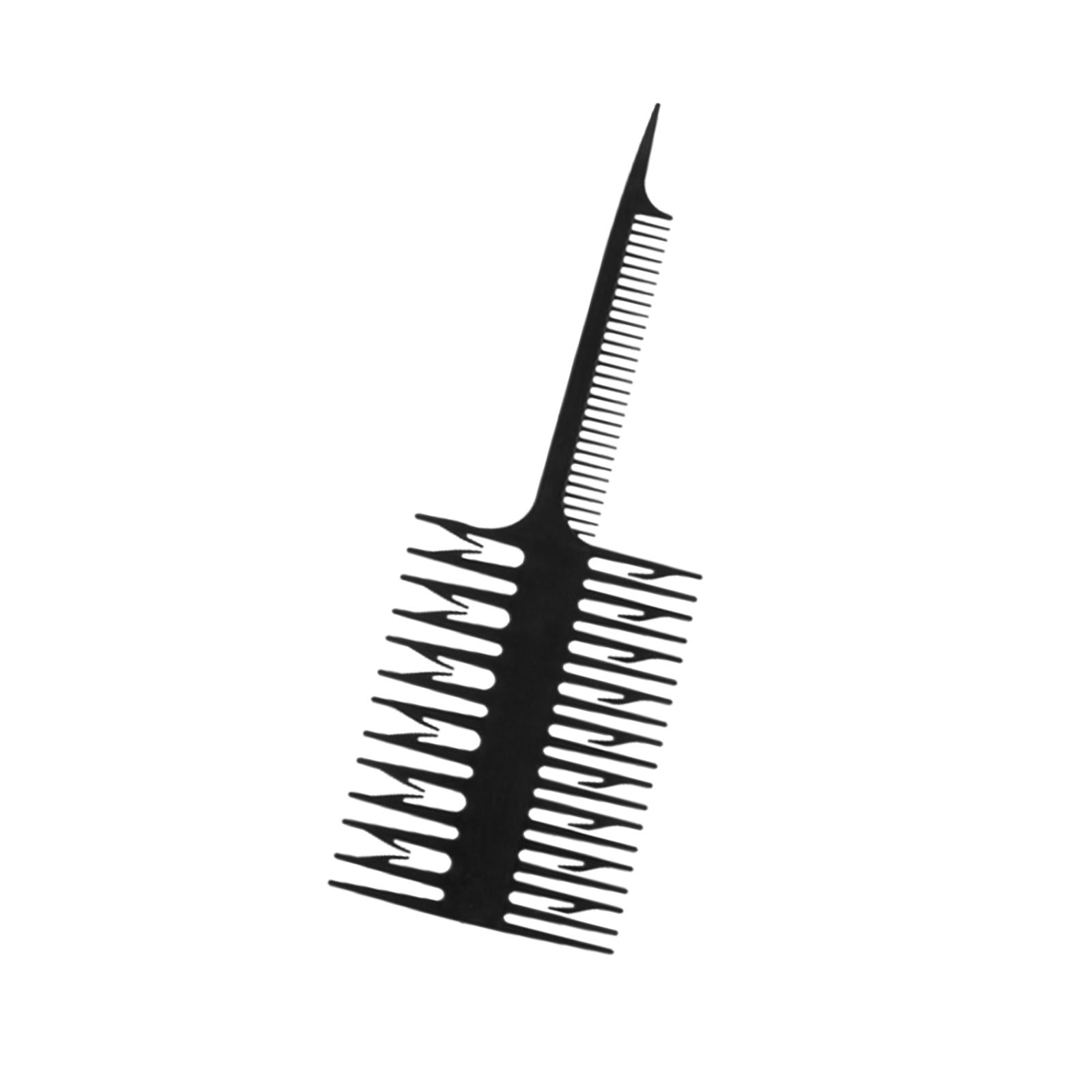 3xBlack Hair Dyeing Comb Styling Hair Comb for Highlighting Hair Coloring Home