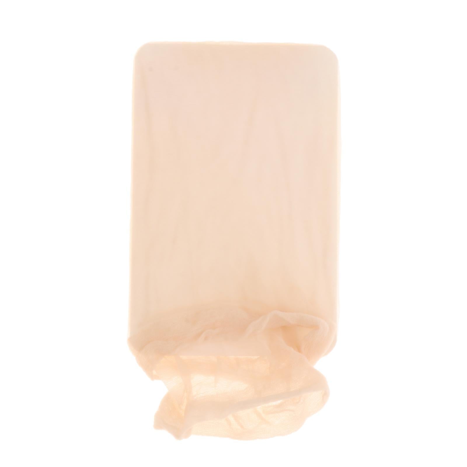 4xWig Cap Nylon Invisible Real Thin Bald Stocking Caps for Cosplay Women Beige
