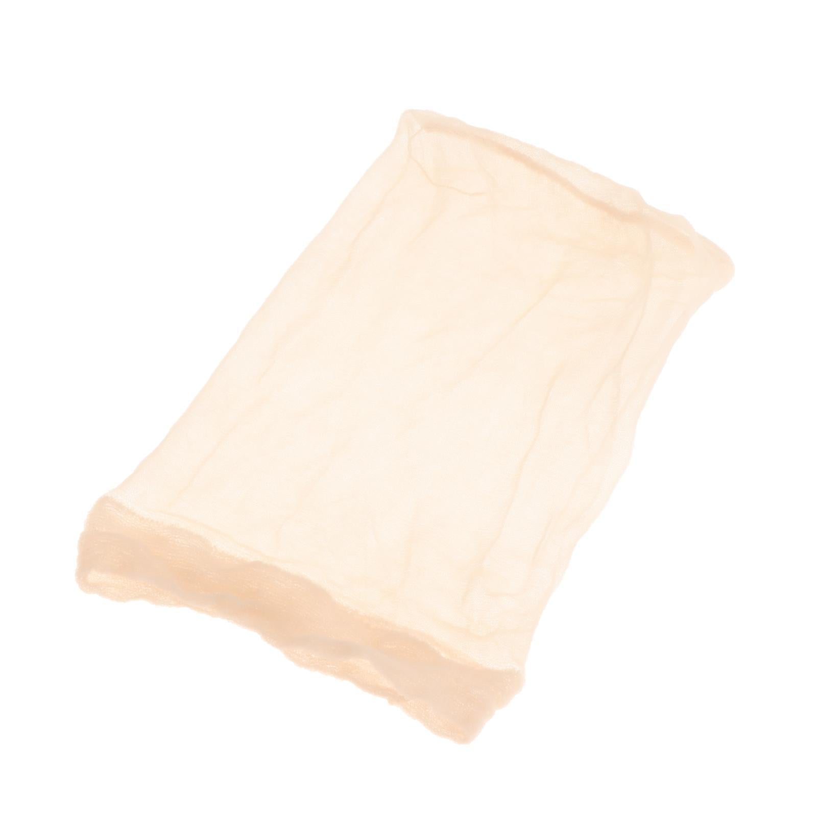 4xWig Cap Nylon Invisible Real Thin Bald Stocking Caps for Cosplay Women Beige