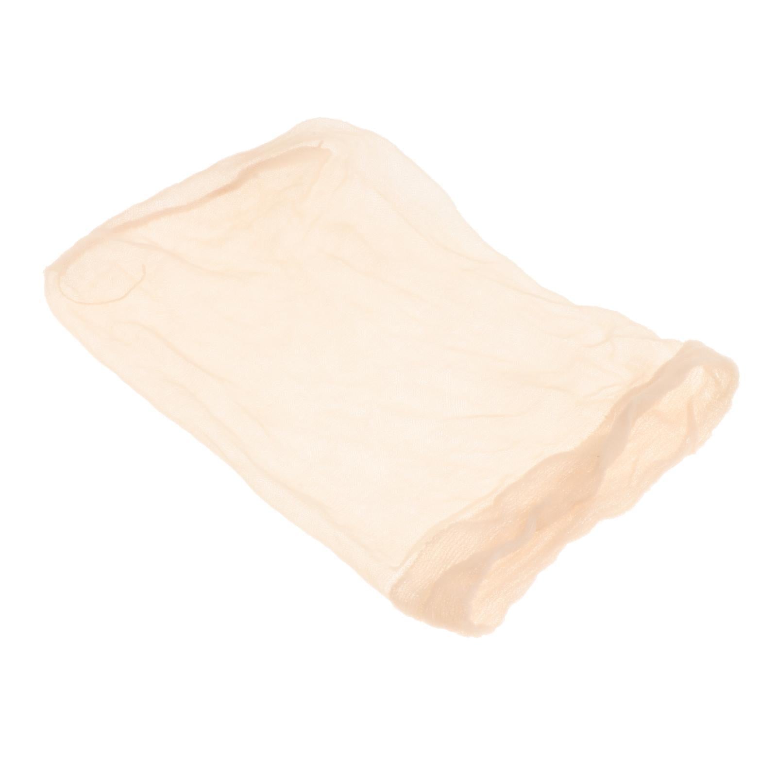 4xWig Cap Nylon Invisible Real Thin Bald Stocking Caps for Cosplay Women Beige