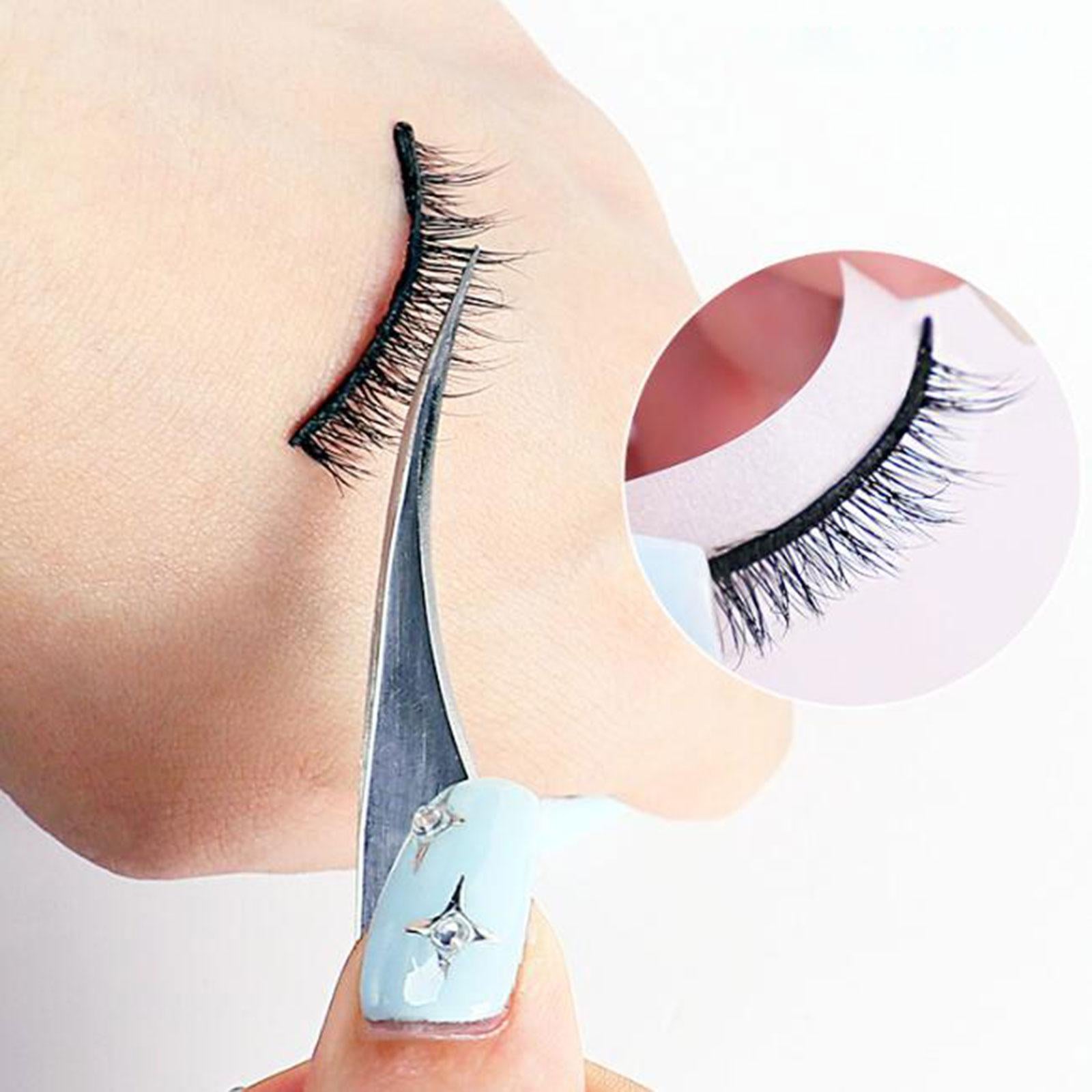 4xSelf Adhesive Lash Strips for False Eyelashes Reusable Black for Girls Women 40 Pieces