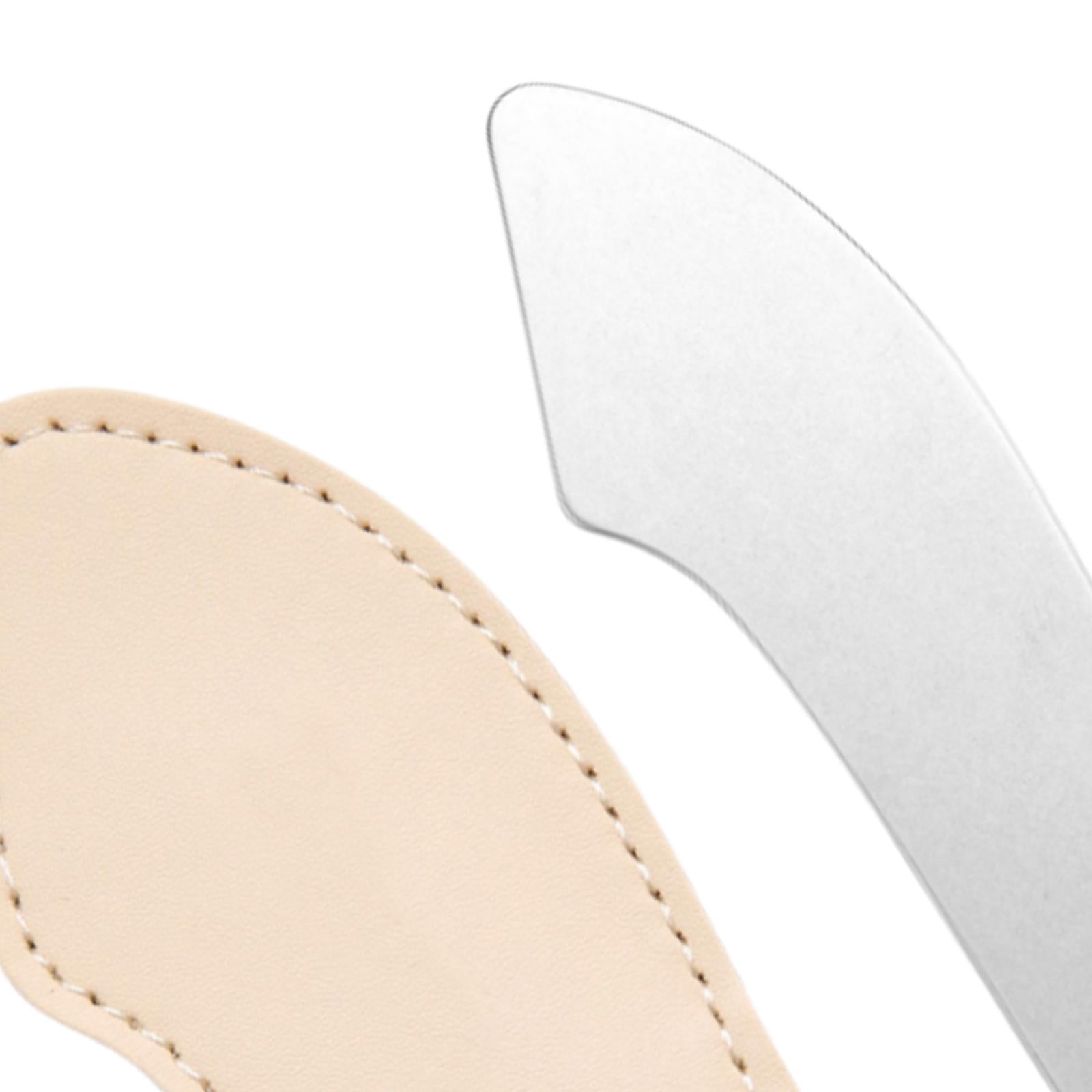2xMakeup Spatula Easy to Clean Stainless Steel Makeup Mixing Spatula Tool with Bag