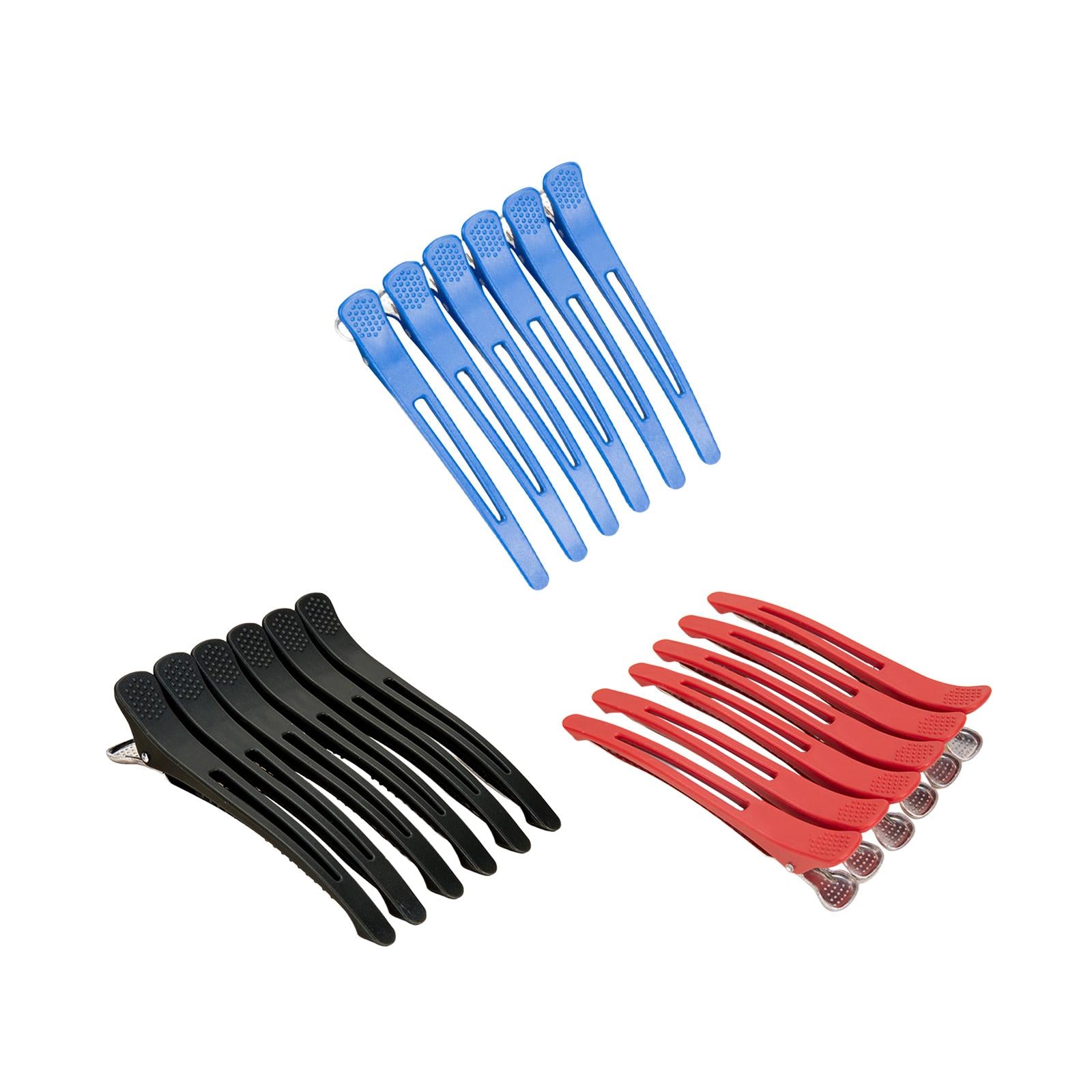 3x6Pcs Alligator Hair Barrettes for Hair Drying Women Men Hair Extensions Blue
