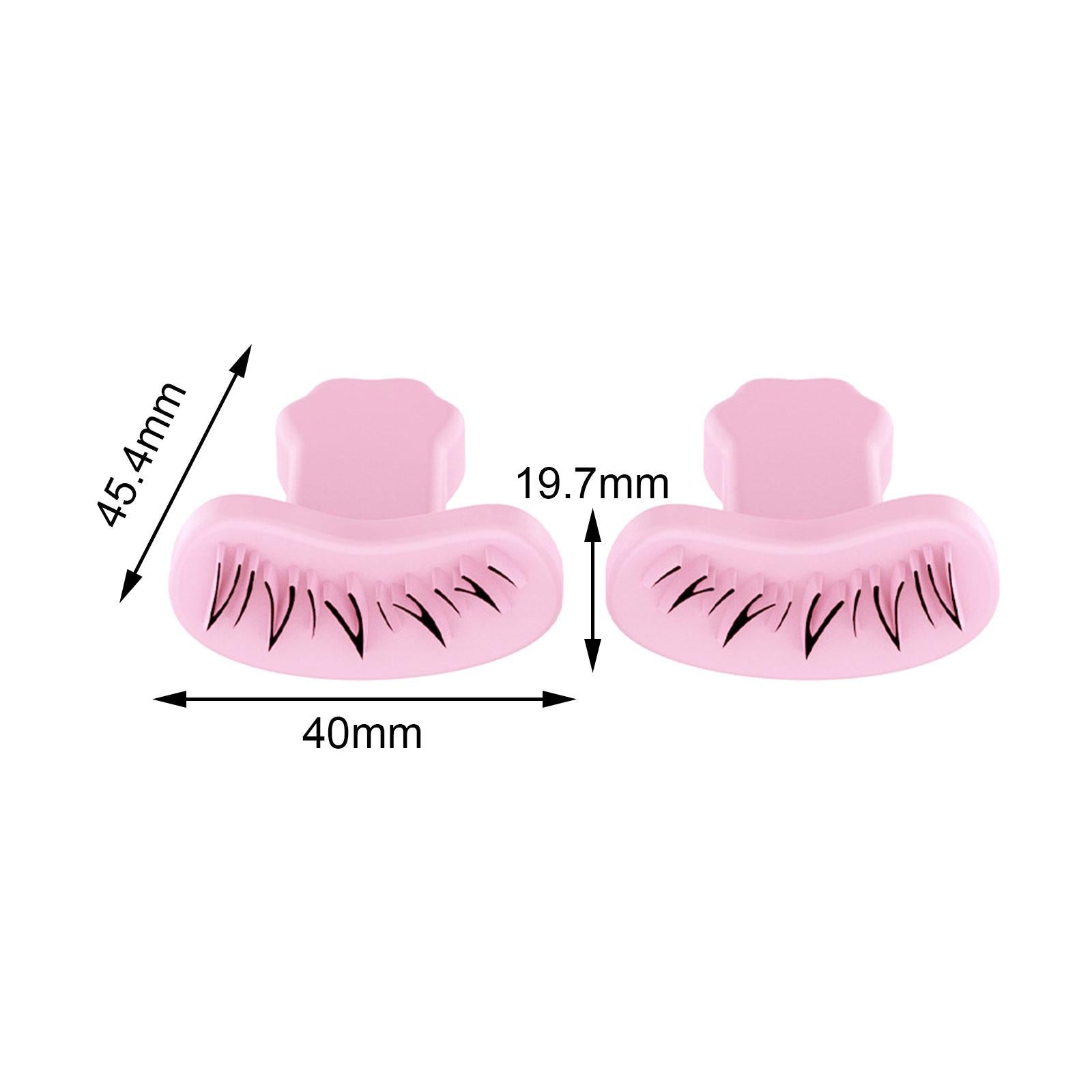 2x2x Eyelash Stamps Stencil with Handle Lazy DIY Lower Lashes Eyelash Template pink