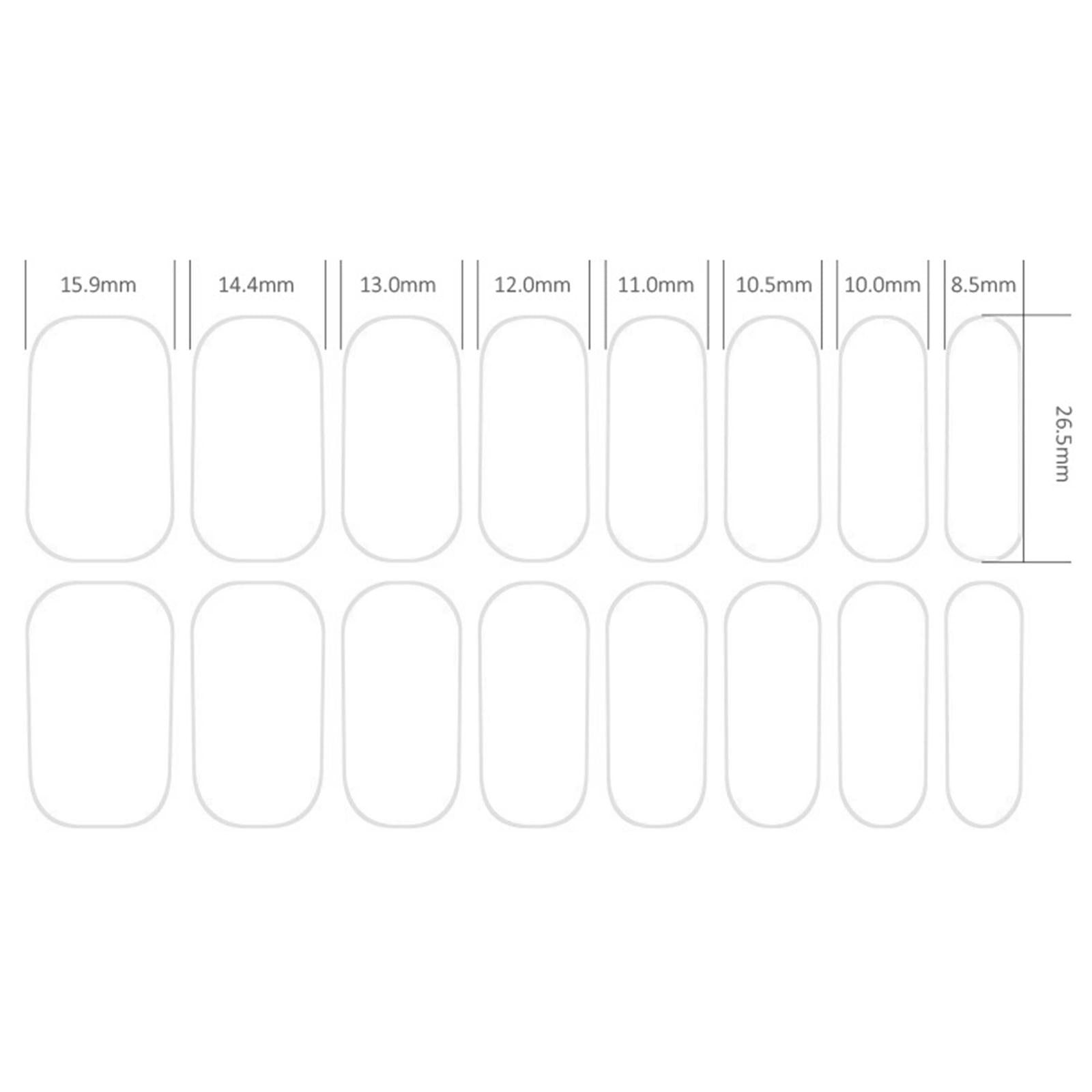 2x16 Pieces Cured Gel Nail Strips Self Adhesives Gel Nail Wrap Stickers Decals Style A