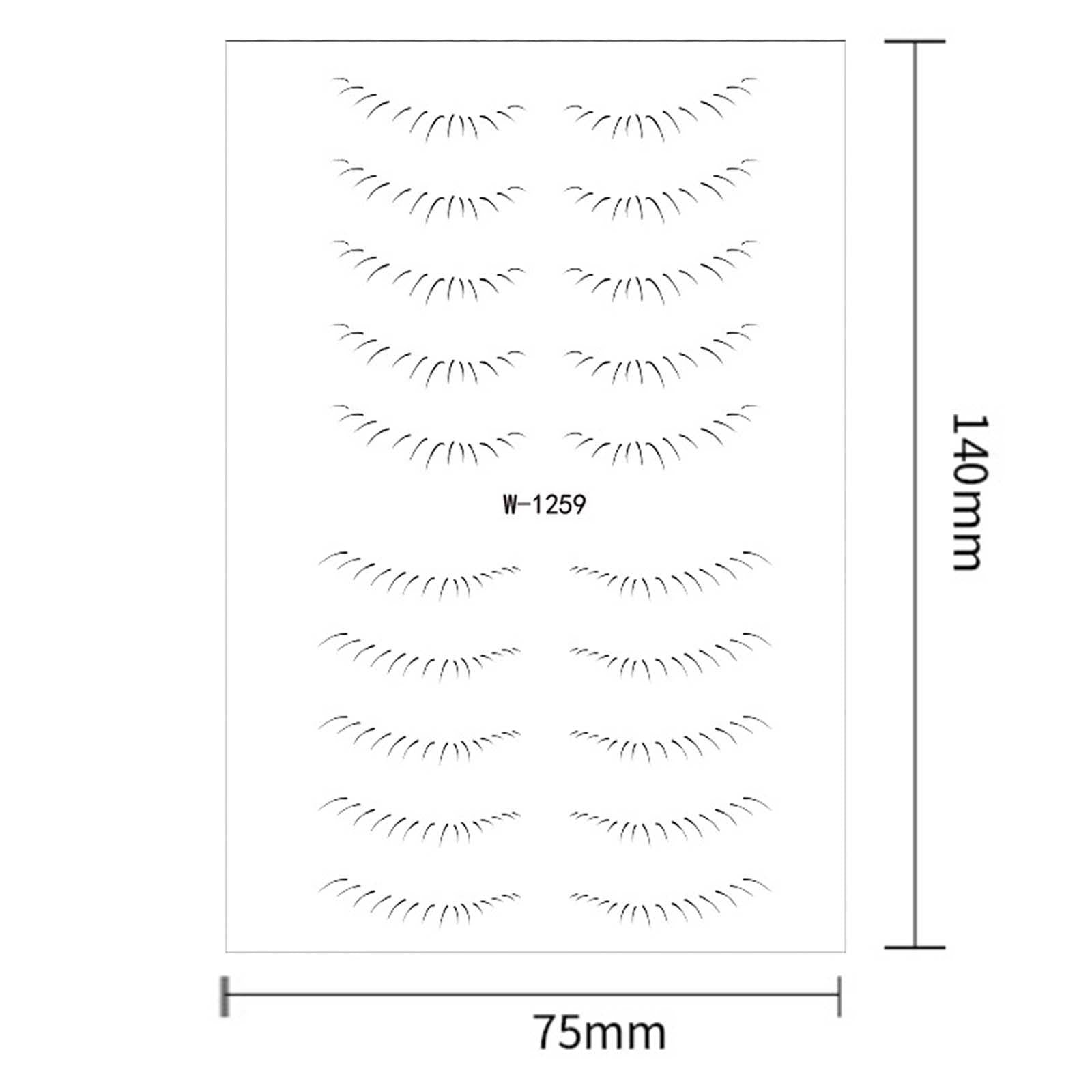 2xLower Eyelash Stickers Eyelash Template Make Up Tool for Stage Show Parties Style B