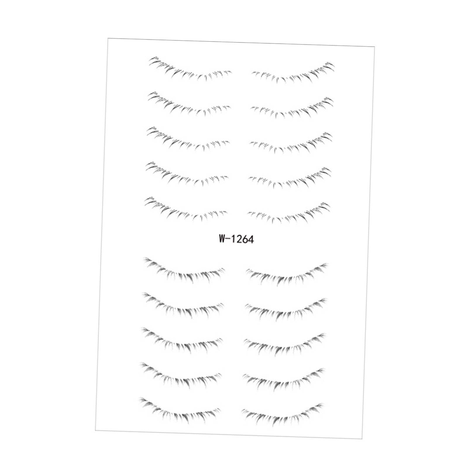 3xLower Eyelash Stickers Eyelash Template Make Up Tool for Stage Show Parties Style G