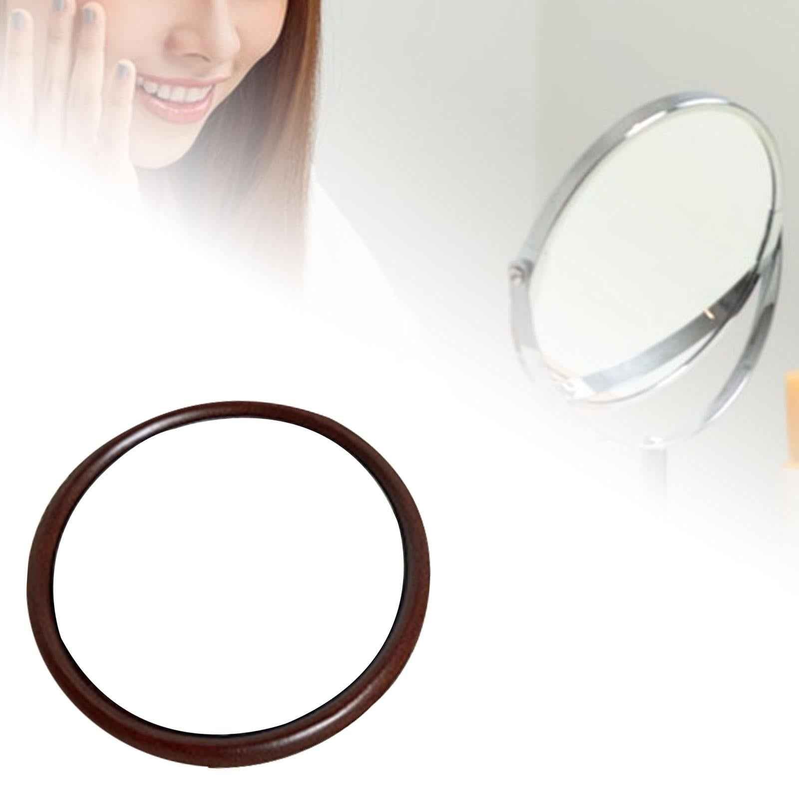 Makeup Mirror Wooden Single Side Cosmetic Mirror for Beauty Barbers Bathroom Round