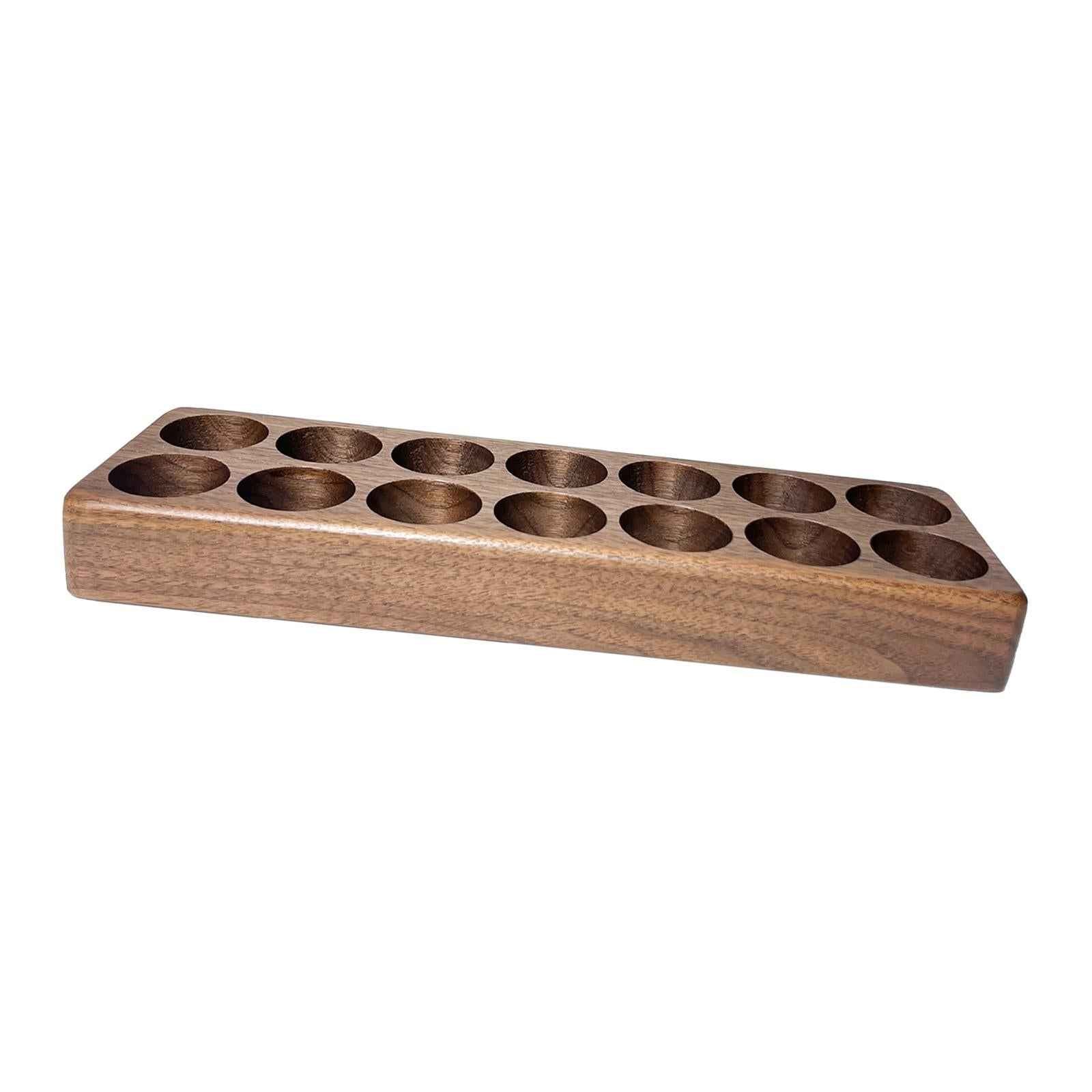 Wooden Lipstick Organizer Decor Cosmetic Nail Polish Carrying Holder for SPA 14 slots
