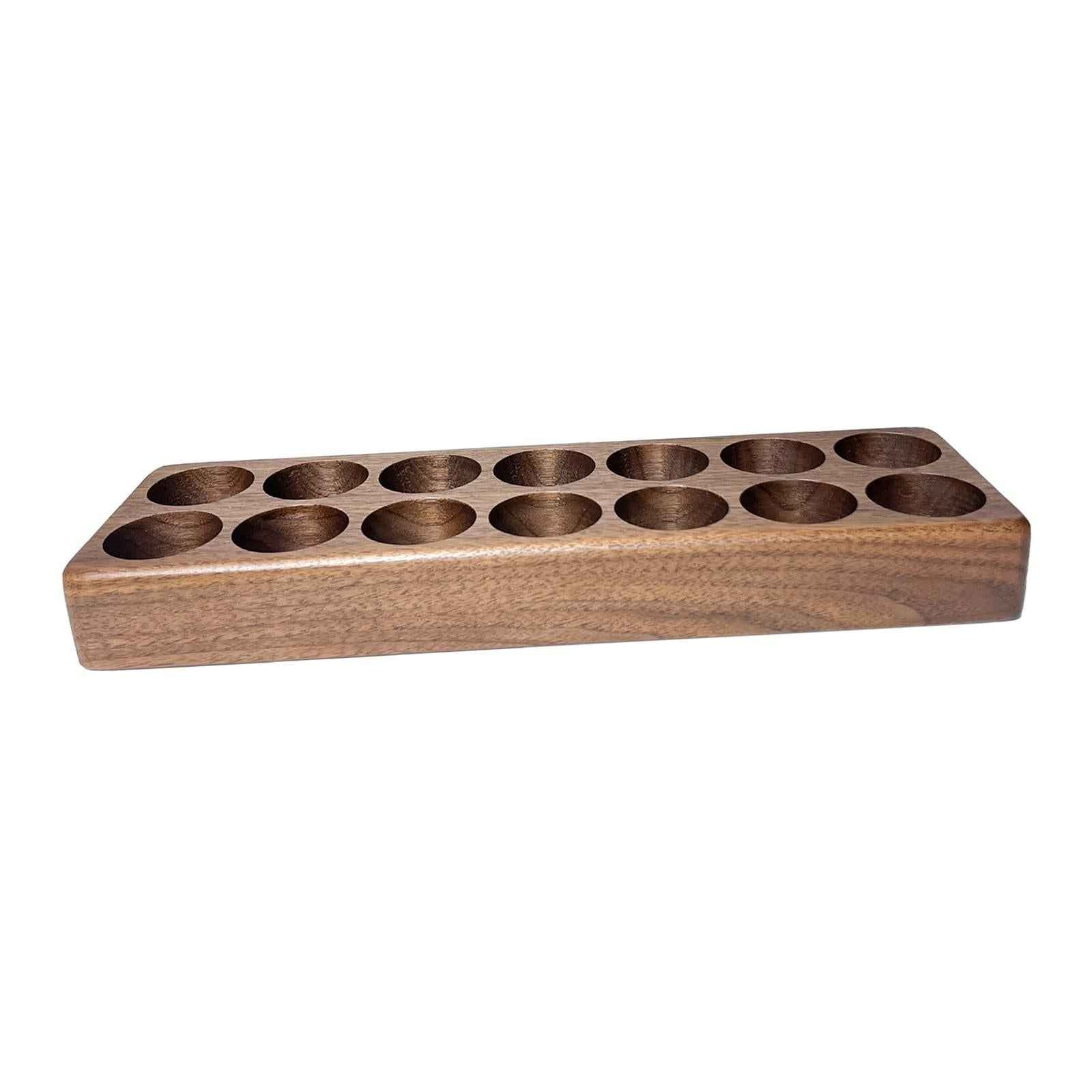 Wooden Lipstick Organizer Decor Cosmetic Nail Polish Carrying Holder for SPA 14 slots