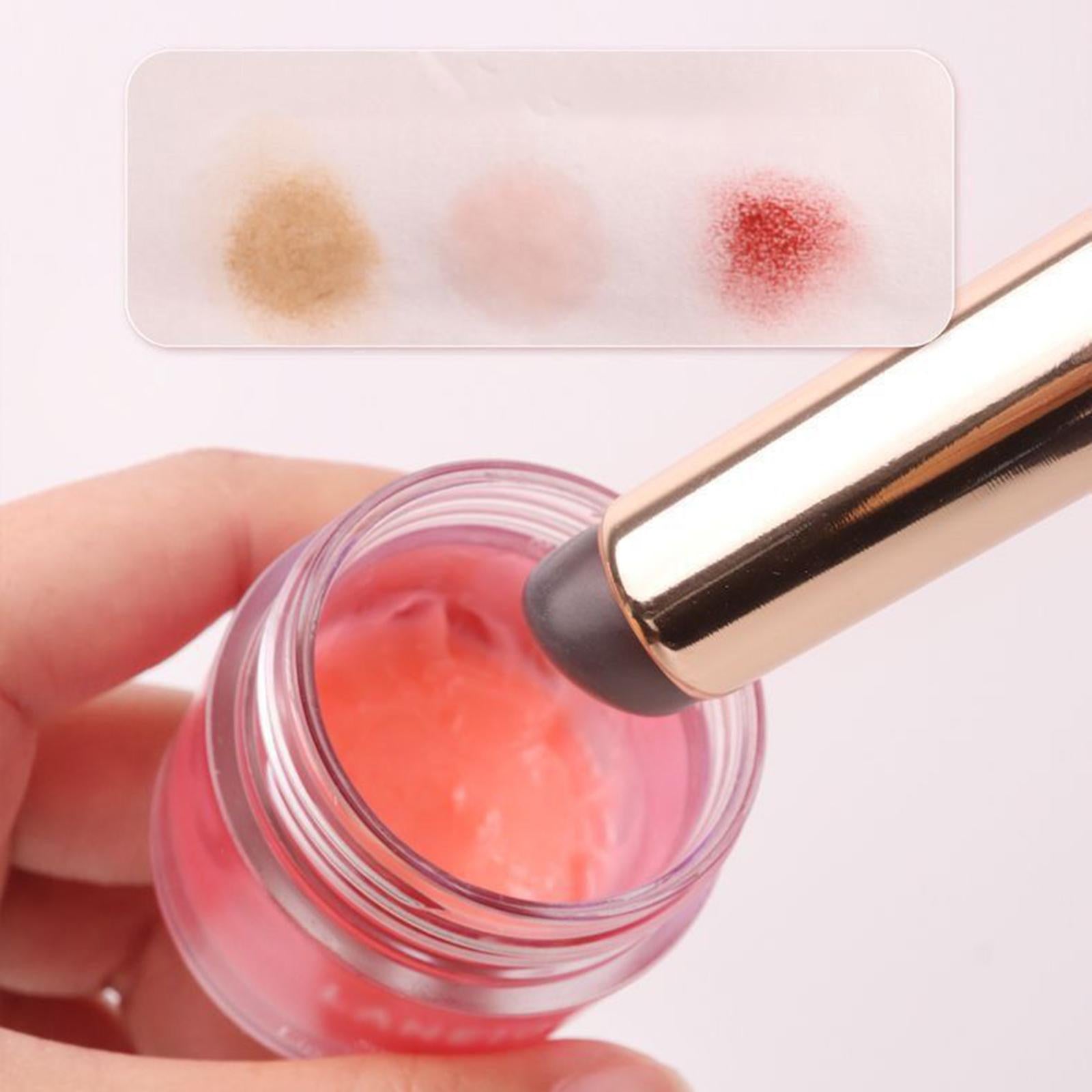 2xSilicone Lip Brush with Tube Protector Concealer Brush for Beauty Women Home Red