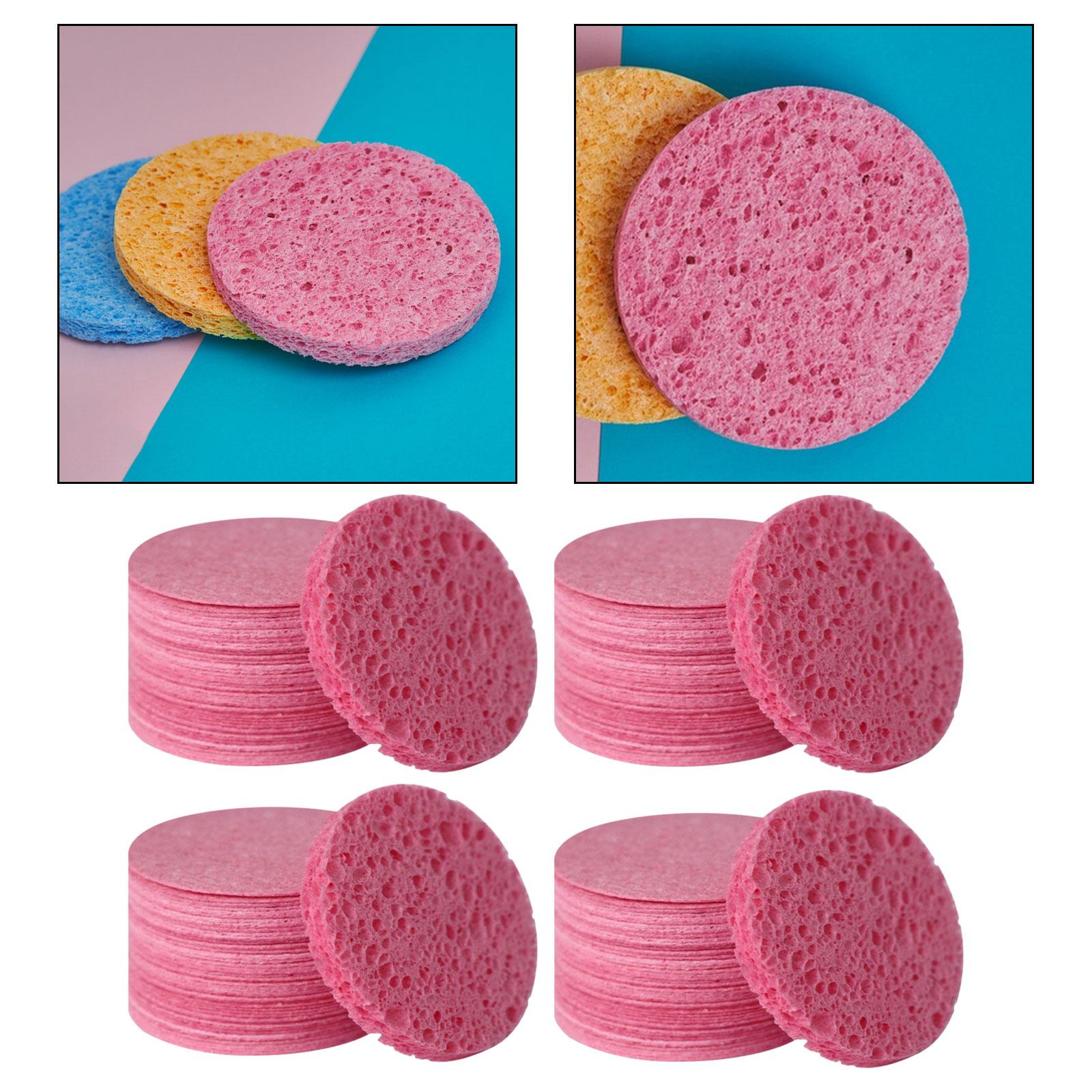 4xFacial Cleansing Sponges Absorbent Professional Durable Mask Removal Sponges 10pcs