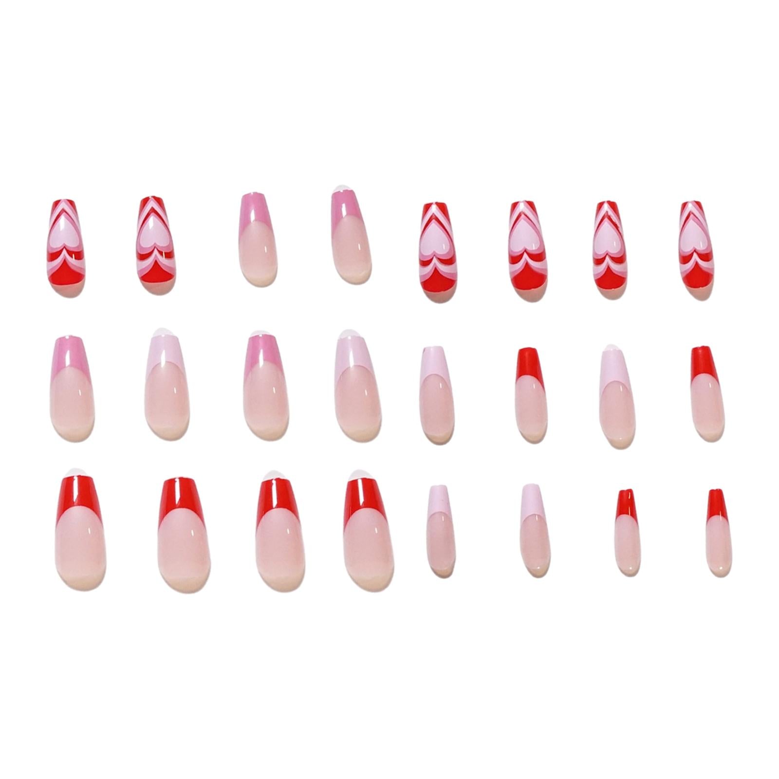 3x24 Pieces Press on Nails Exquisite Fake Nails for Home Practice DIY Nail Art