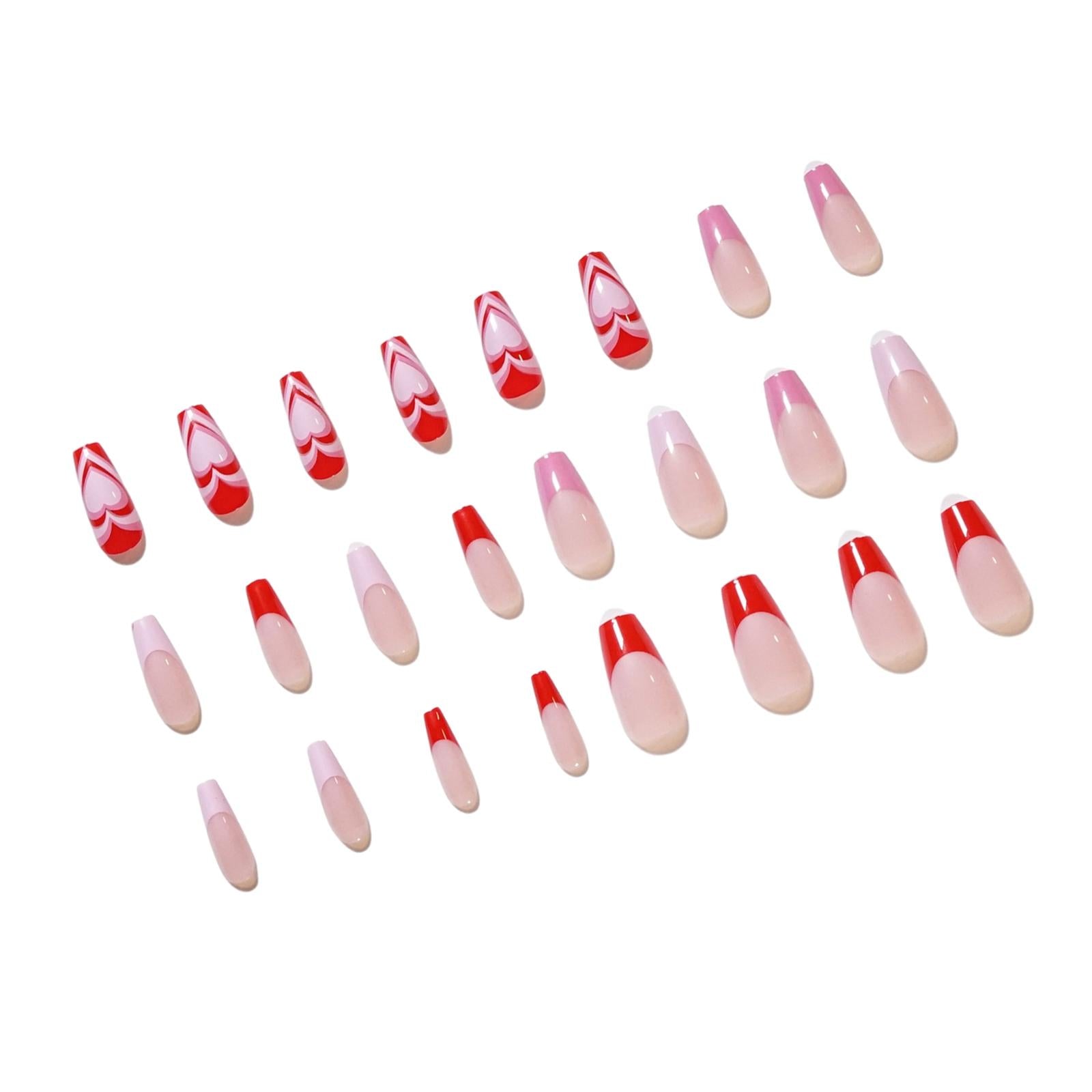 4x24 Pieces Press on Nails Exquisite Fake Nails for Home Practice DIY Nail Art