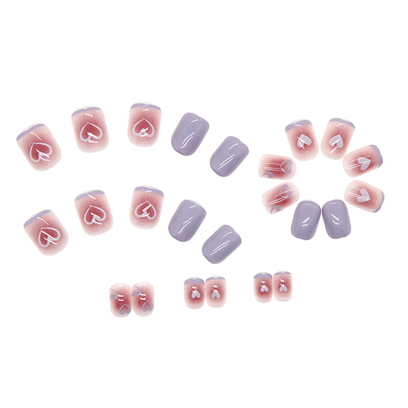4x24x Valentine's Day Press on Nails Fashion Women for Party Wedding Daily Use
