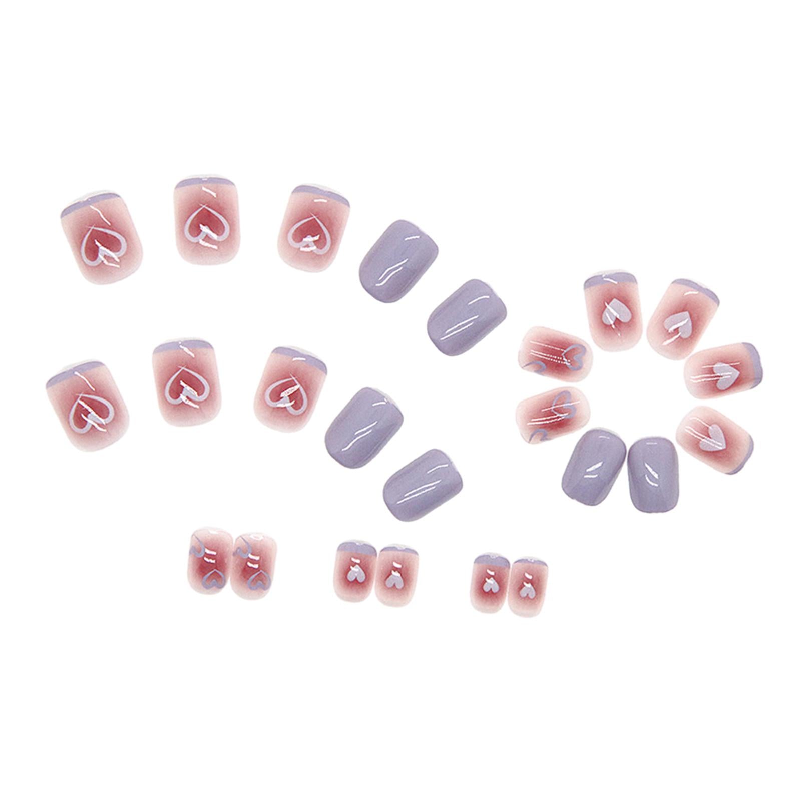 2x24x Valentine's Day Press on Nails Fashion Women for Party Wedding Daily Use