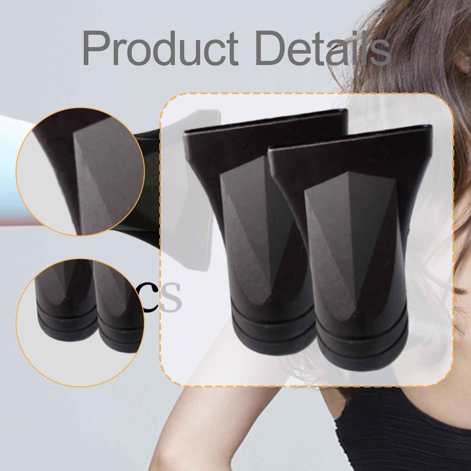 2 Pieces Hair Dryer Nozzle Universal Interface for Women Girls Styling Tools