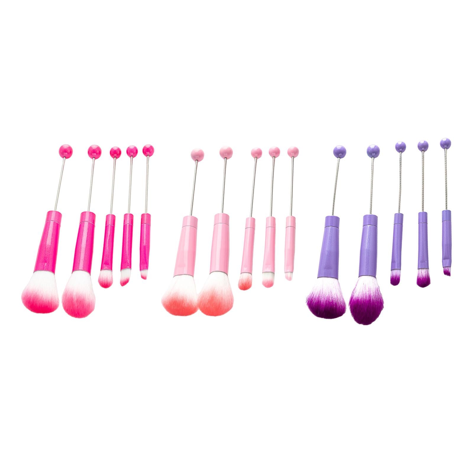 2x5x Eye Makeup Brush Set DIY Eyebrow Cosmetic Brushes for Adults Sister Gifts violet