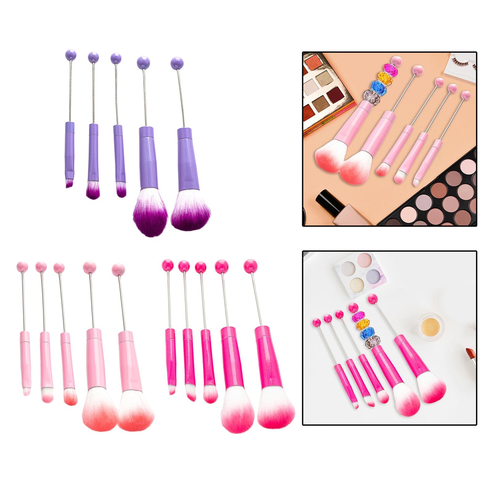 2x5x Eye Makeup Brush Set DIY Eyebrow Cosmetic Brushes for Adults Sister Gifts violet