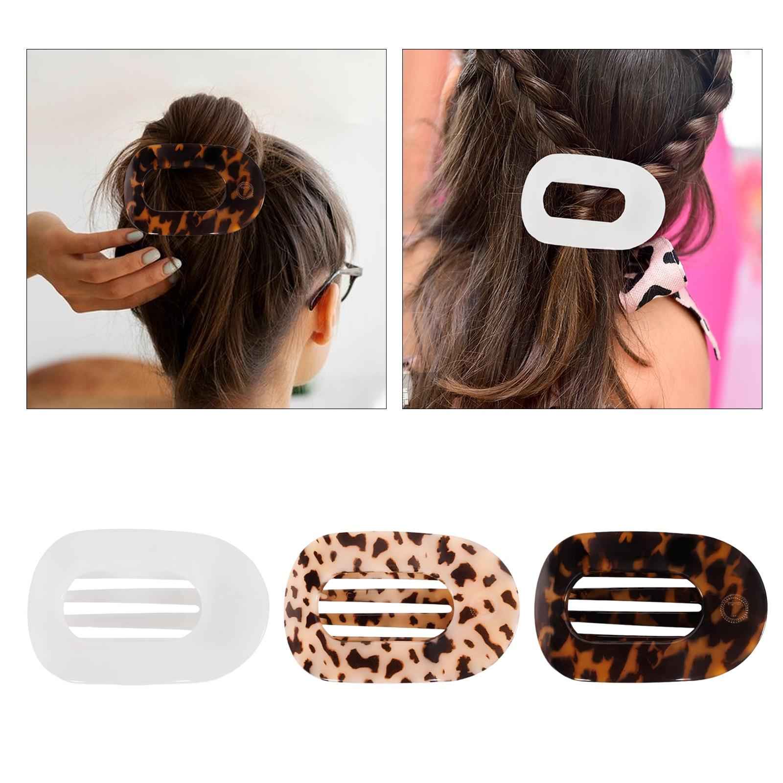 Flat Round Hairpin for Women Decorative Korean Bridal Barrettes Hair Hairpin white