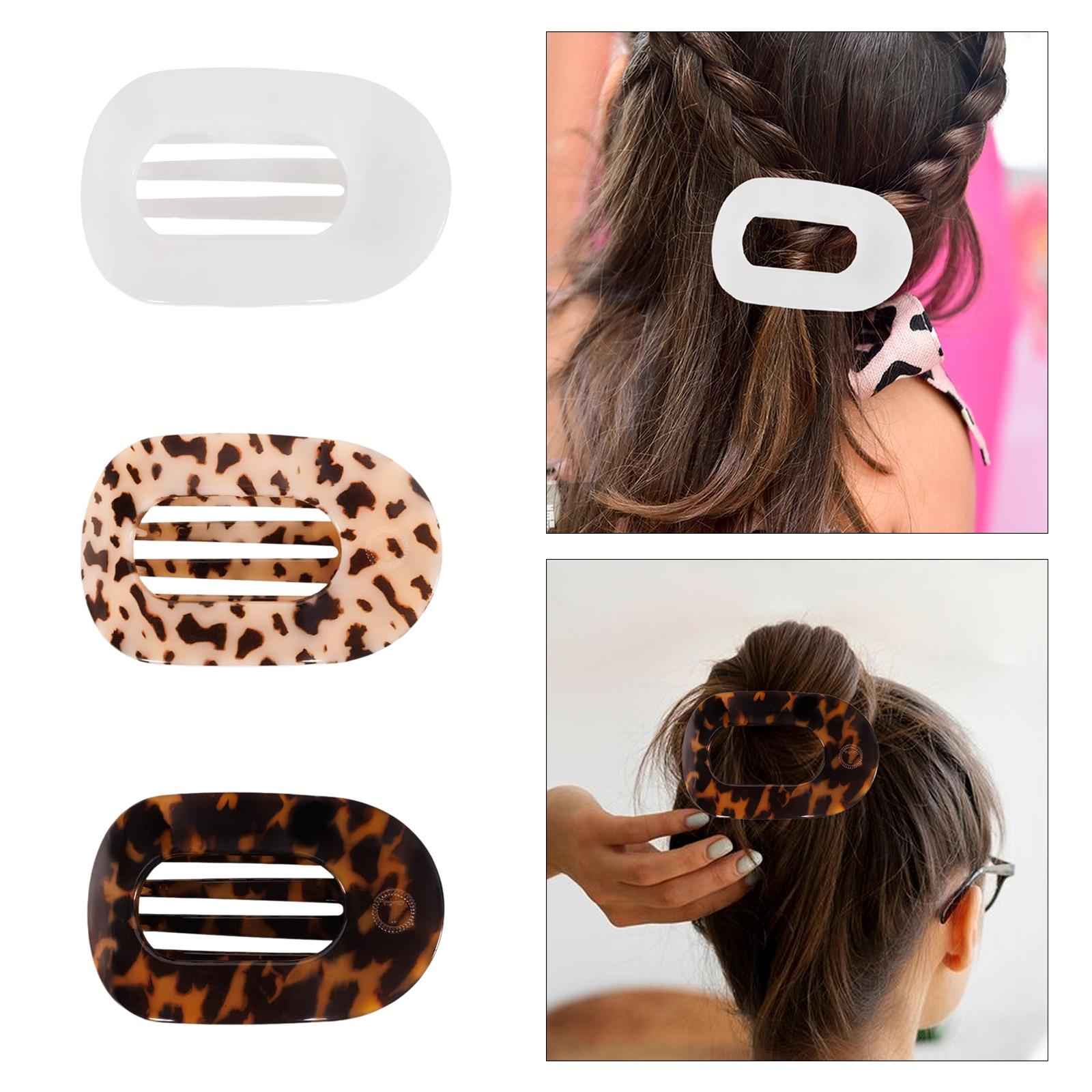 Flat Round Hairpin for Women Decorative Korean Bridal Barrettes Hair Hairpin white