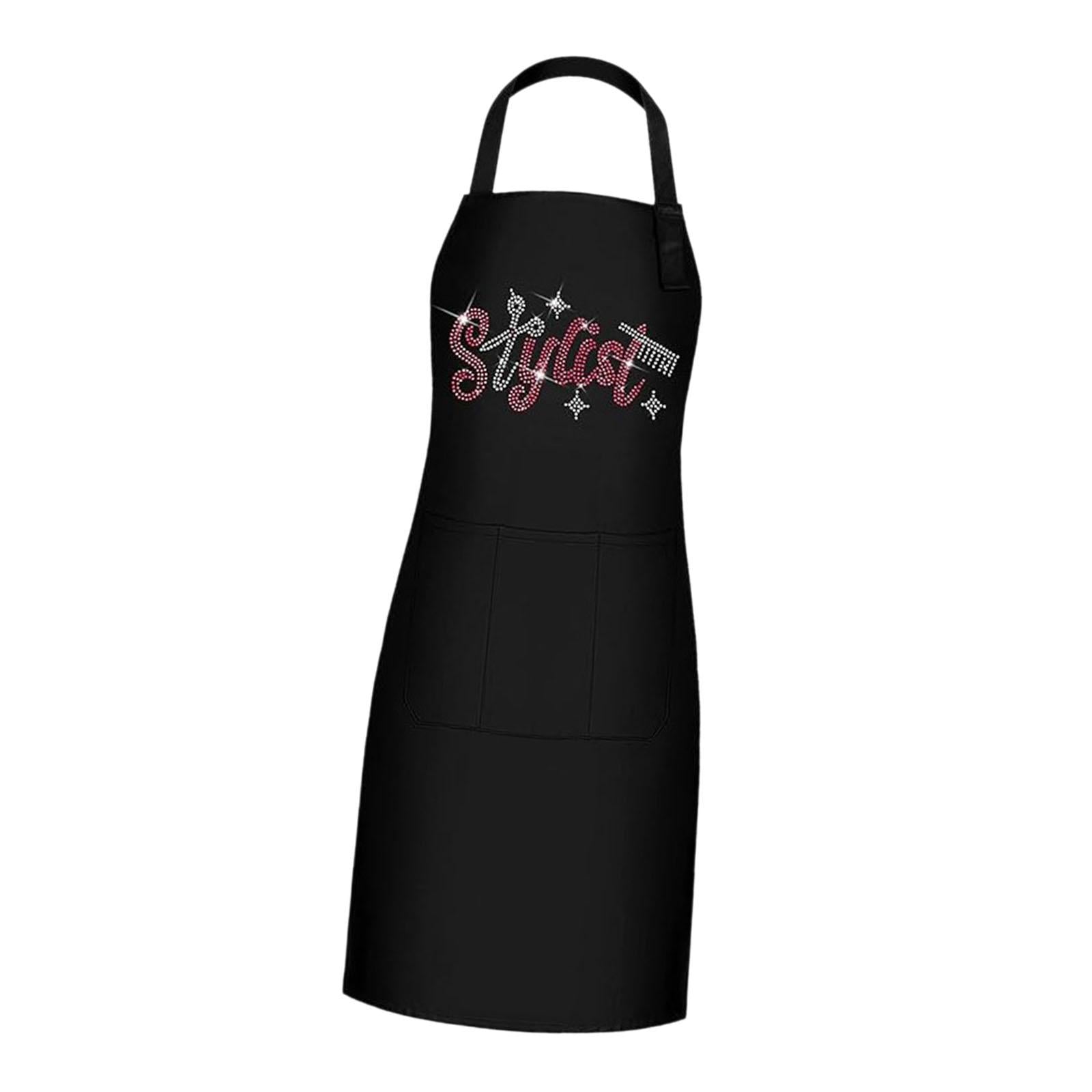 Barber Apron Professional Soft Work Apron for Restaurants Kitchens Backyards Red