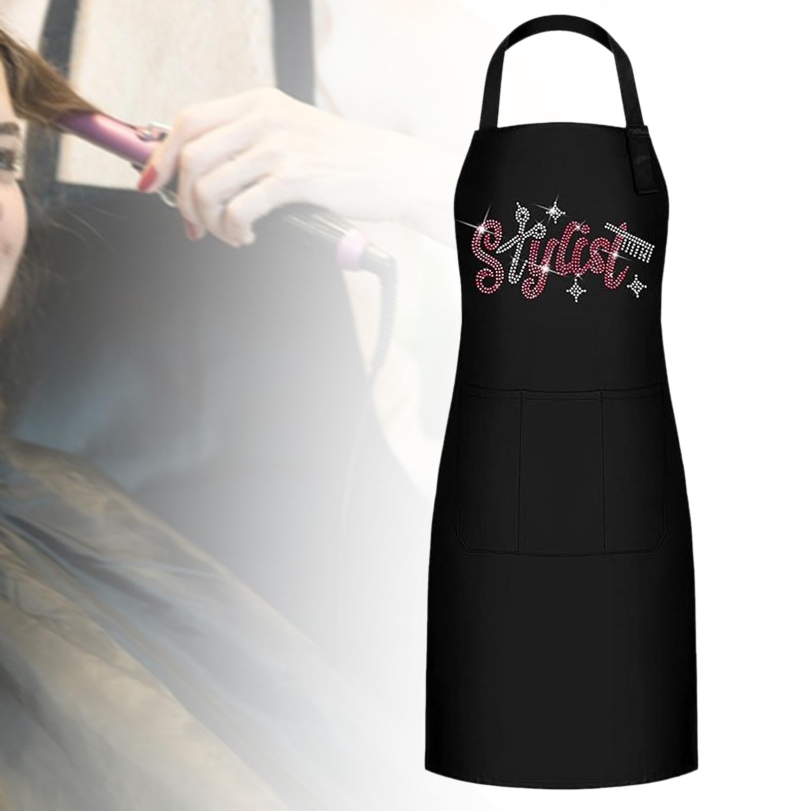 Barber Apron Professional Soft Work Apron for Restaurants Kitchens Backyards Red