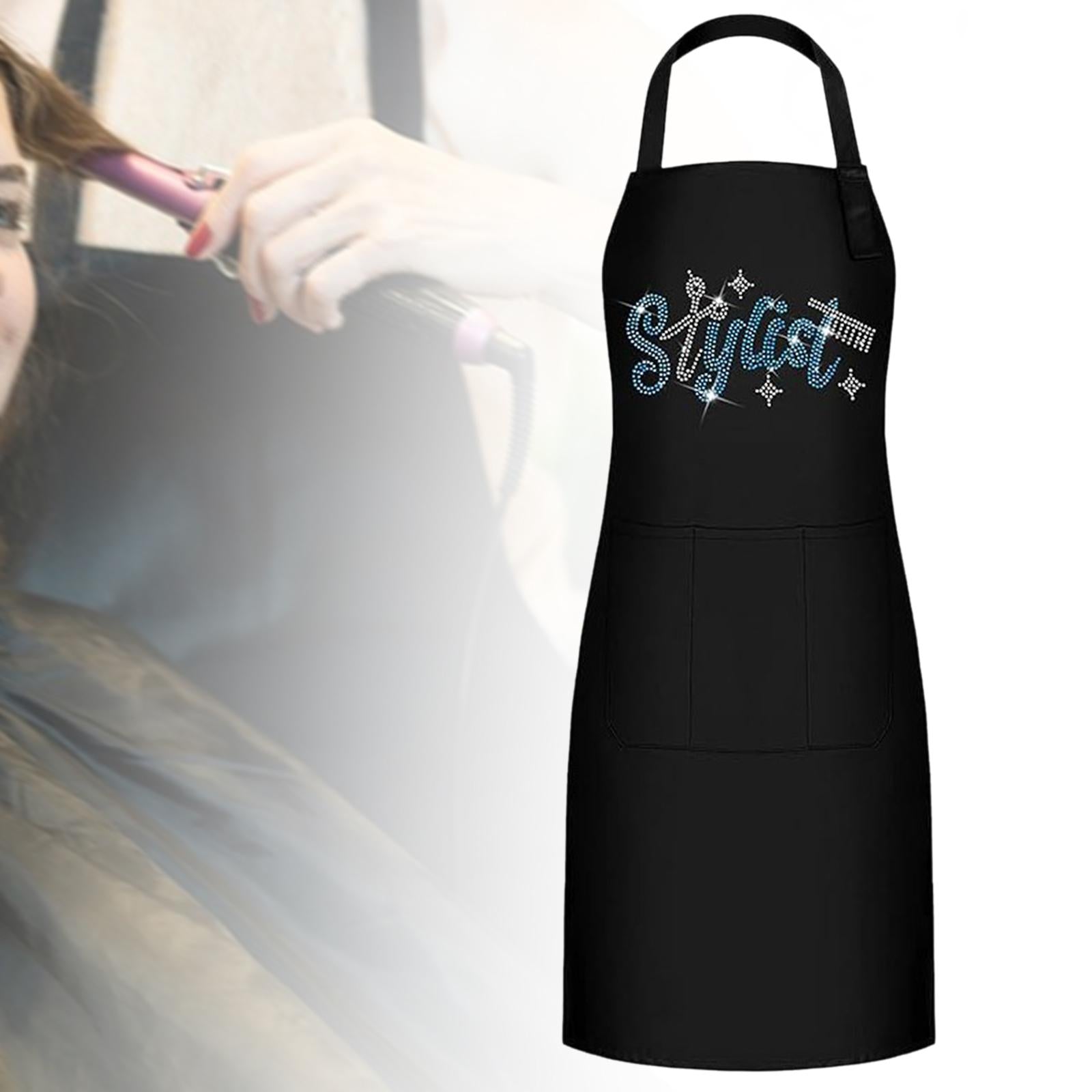 Barber Apron Professional Soft Work Apron for Restaurants Kitchens Backyards Blue