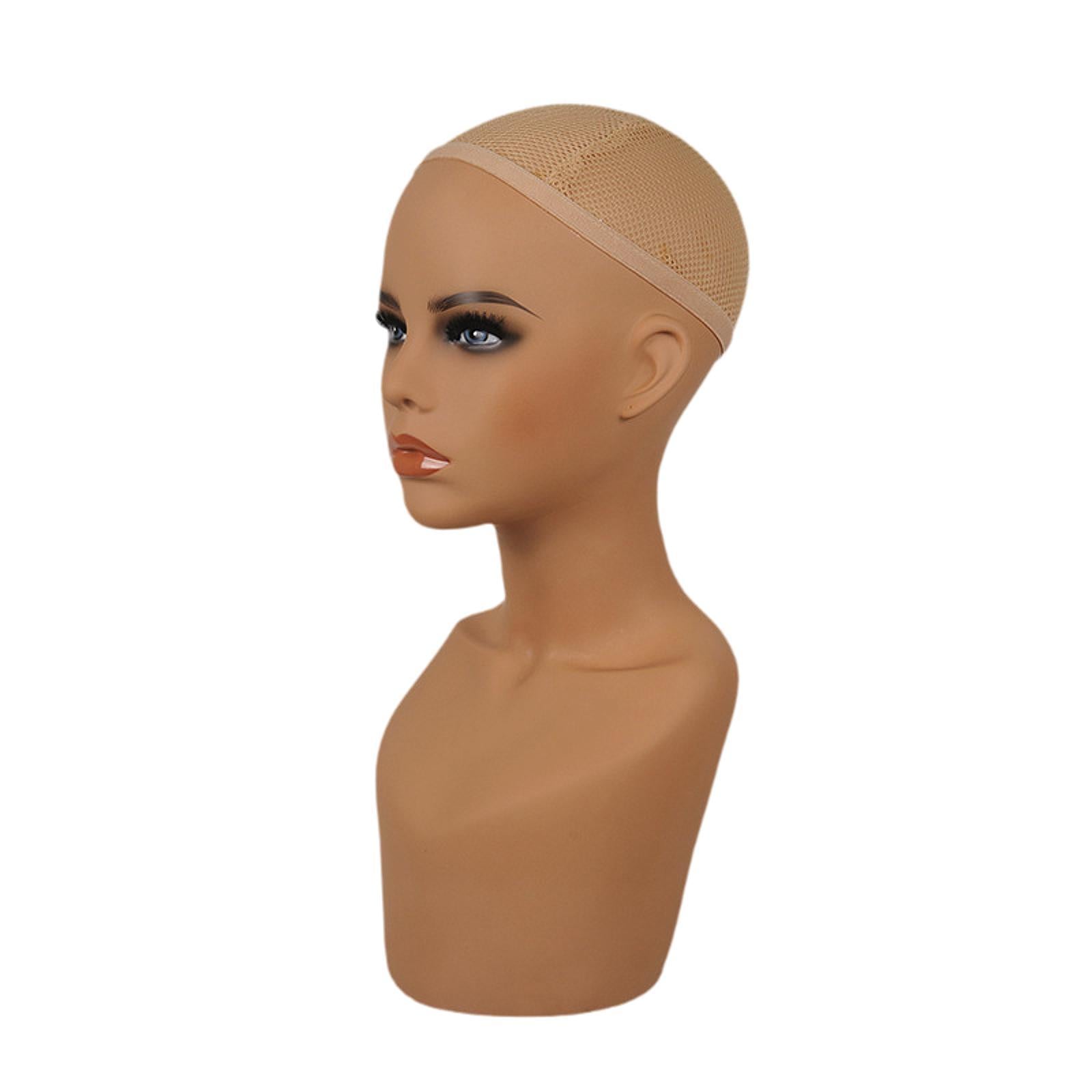 Bald Mannequin Head Professional Cosmetology Face for Wig Beauty Accessories DB02