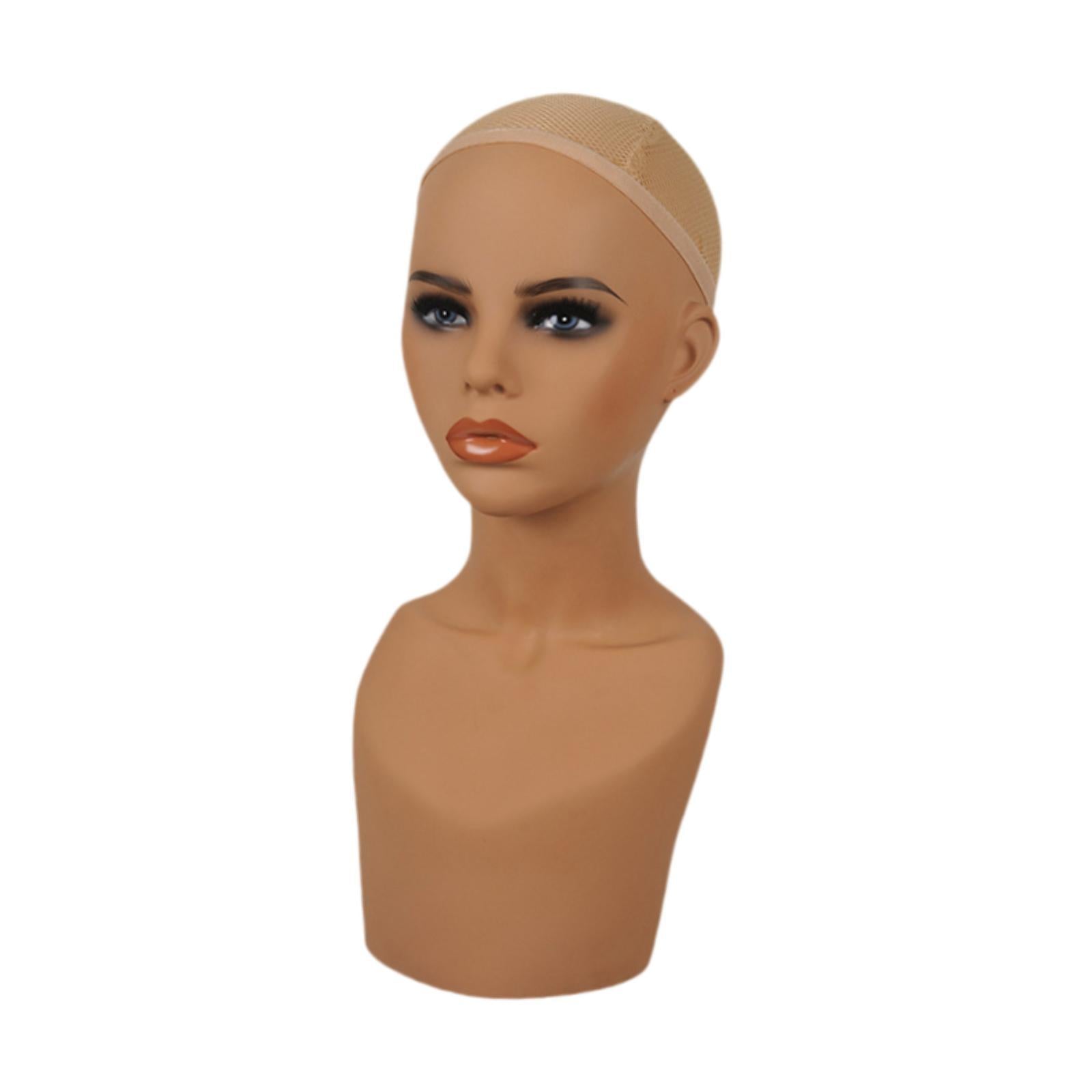 Bald Mannequin Head Professional Cosmetology Face for Wig Beauty Accessories DB02