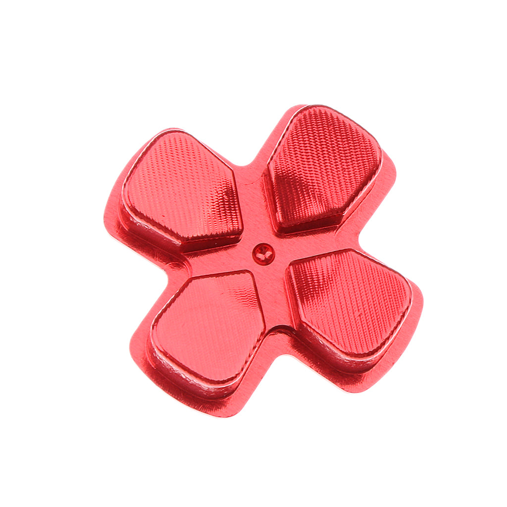 2 Pieces Thumbsticks Grip+Chrome D-pad for Sony PS4 Mod Kit Console Blue+Red