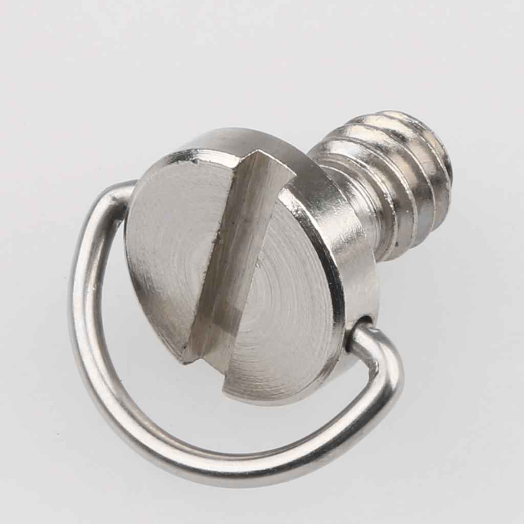 1/4'' D-Ring Iron Screw For Camera Tripod Quick Release Plate Photography