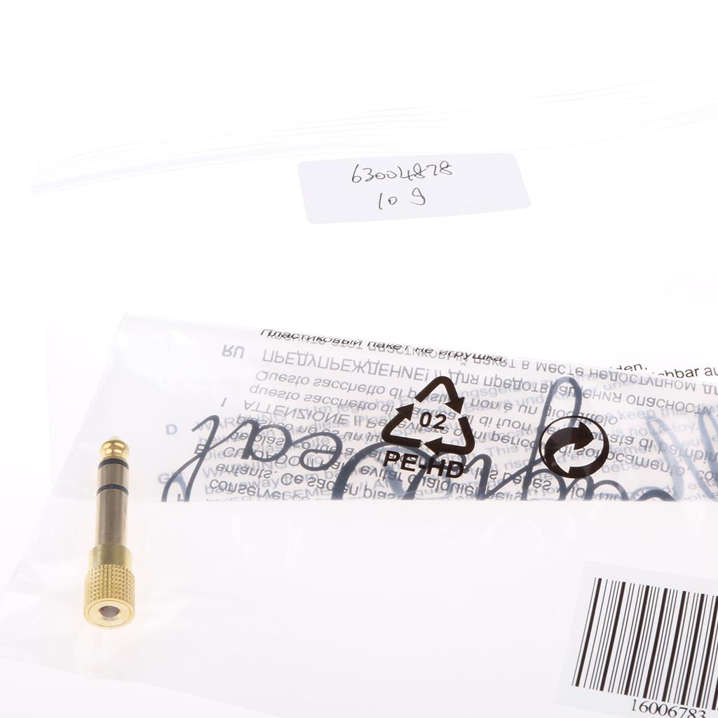 3x6.35mm (1/4 inch) Male to 3.5mm (1/8 inch) Female Stereo Audio Adapter 