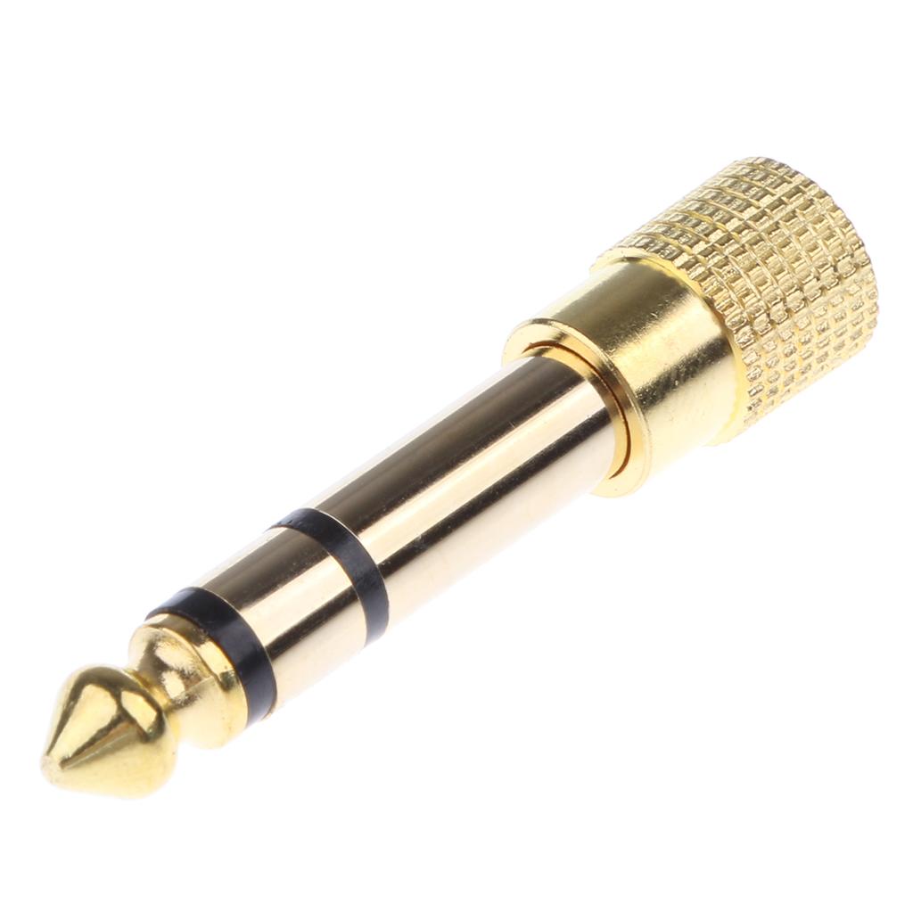 3x6.35mm (1/4 inch) Male to 3.5mm (1/8 inch) Female Stereo Audio Adapter 