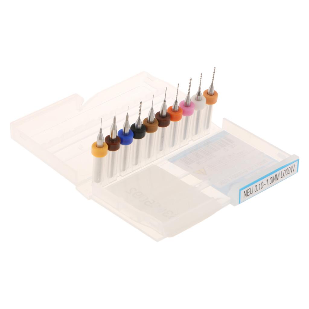 10Piece Print Head Drill Bits for 3D Printer Nozzle Cleaning Kit 0.1-1.0mm