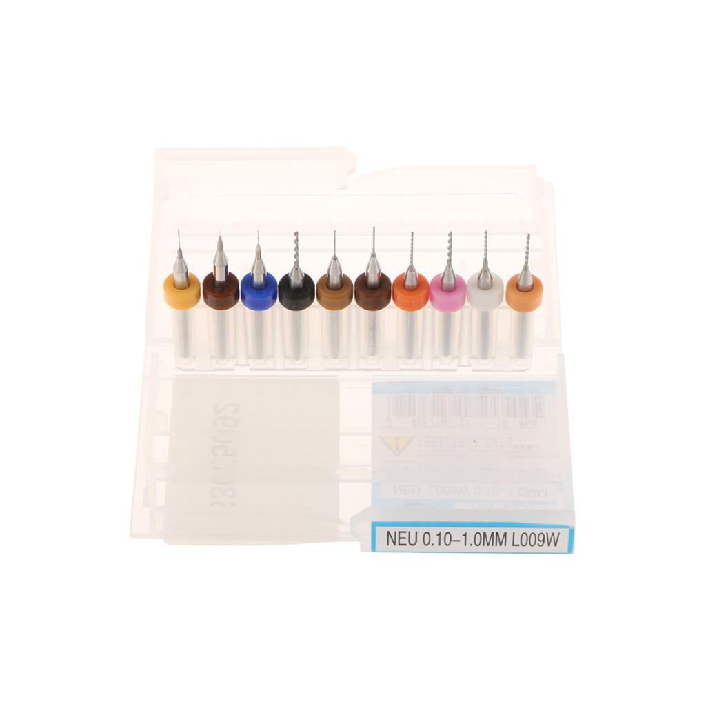 10Piece Print Head Drill Bits for 3D Printer Nozzle Cleaning Kit 0.1-1.0mm